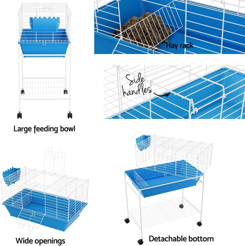 Rabbit Cage 88Cm Indoor Guinea Pig Small Animal Habitat Pet Enclosure image number 3