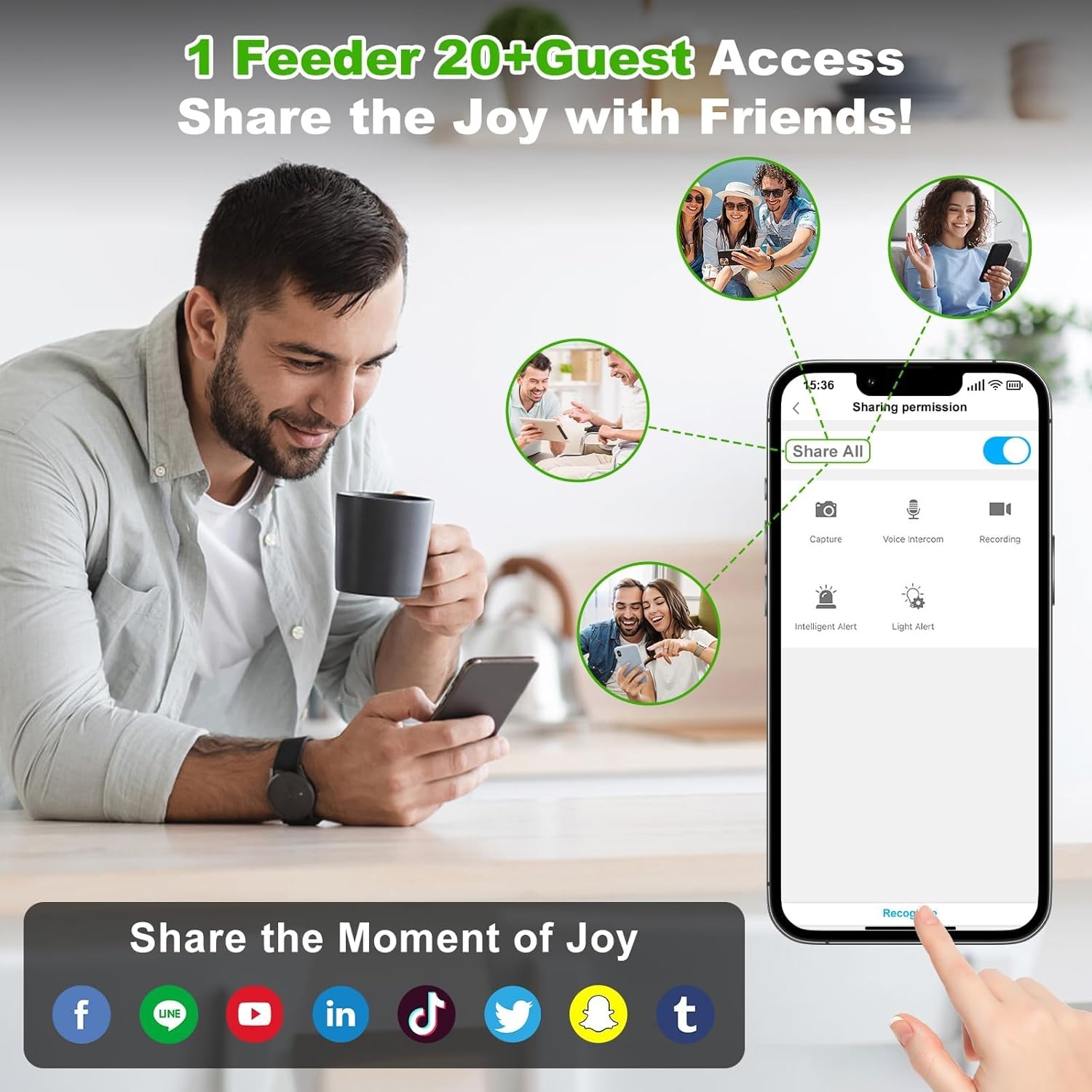 Bird Feeder with Camera, Solar Powered, AI Identifies 11,000+ Bird Species, IP66 Weatherproof, Auto Capture 3K HD Birds Video, Bird House with Cam, Outdoor Bird Feeder, Ideal Gifts for Bird Lover image number 4