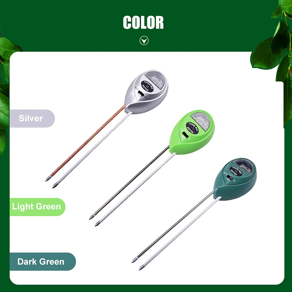 3-In-1 Soil Test Kit PH Meter Light for Garden Farm Lawn Plants Accurate Reading No Electricity Needed Plug and Read image number 3