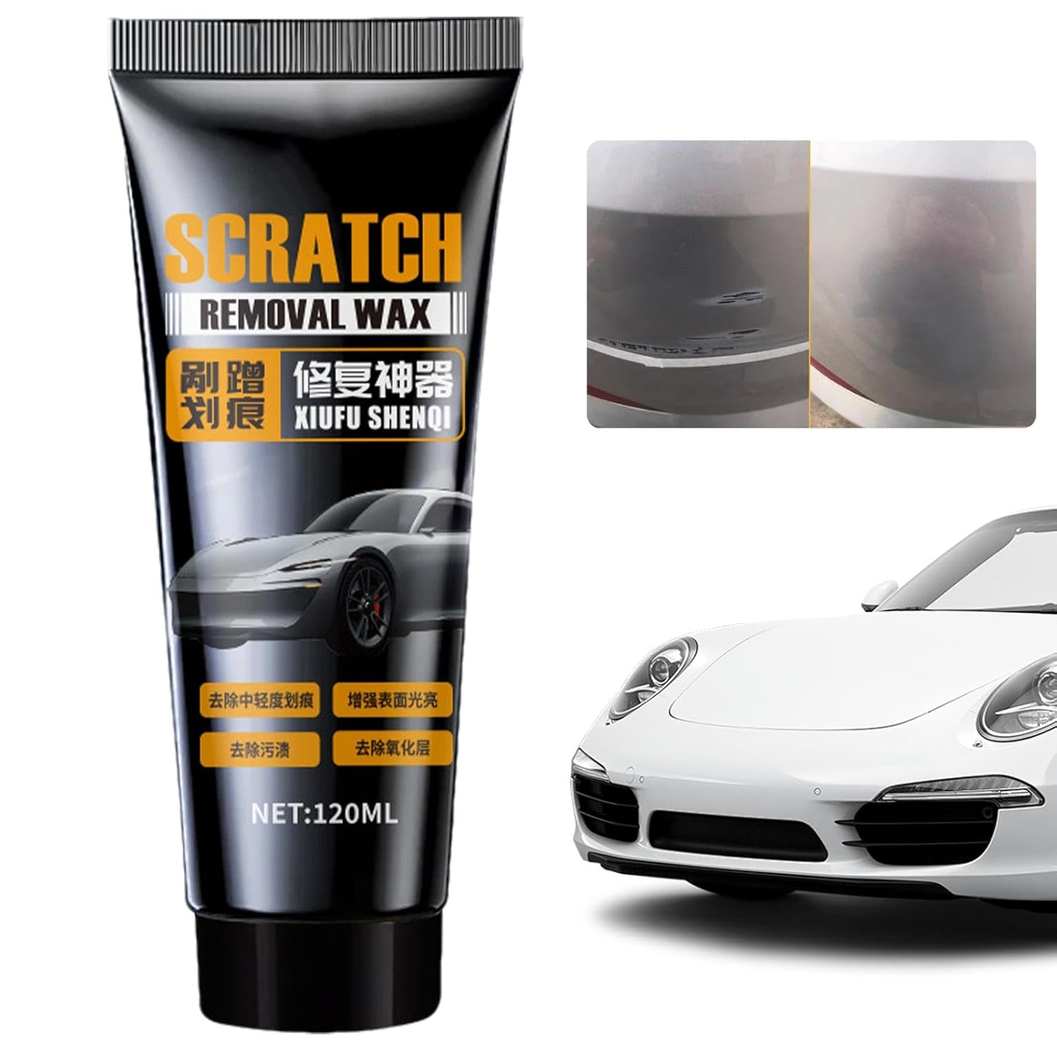 Car Paint Polish Wax,4.05Oz Auto Polish and Paint Restorer - Auto Scratch Repair Liquid Auto Paint Restorer General Scratches Coating Repair image number 3