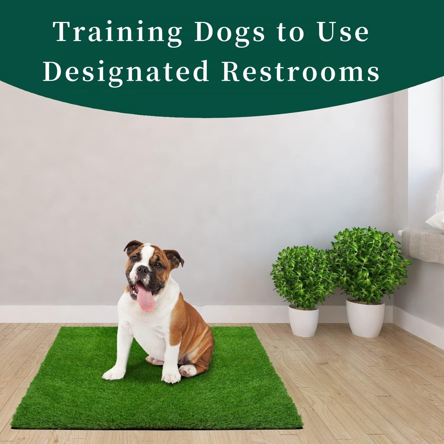 Artificial Grass Dog Toilet Balcony Dog Toilet Replace Lawn Puppy Toilet Reusable Training Pee Pads for Small Large Older Dogs for Elderly, Small, Large Dogs + 1 X Black Folding Bowl image number 1