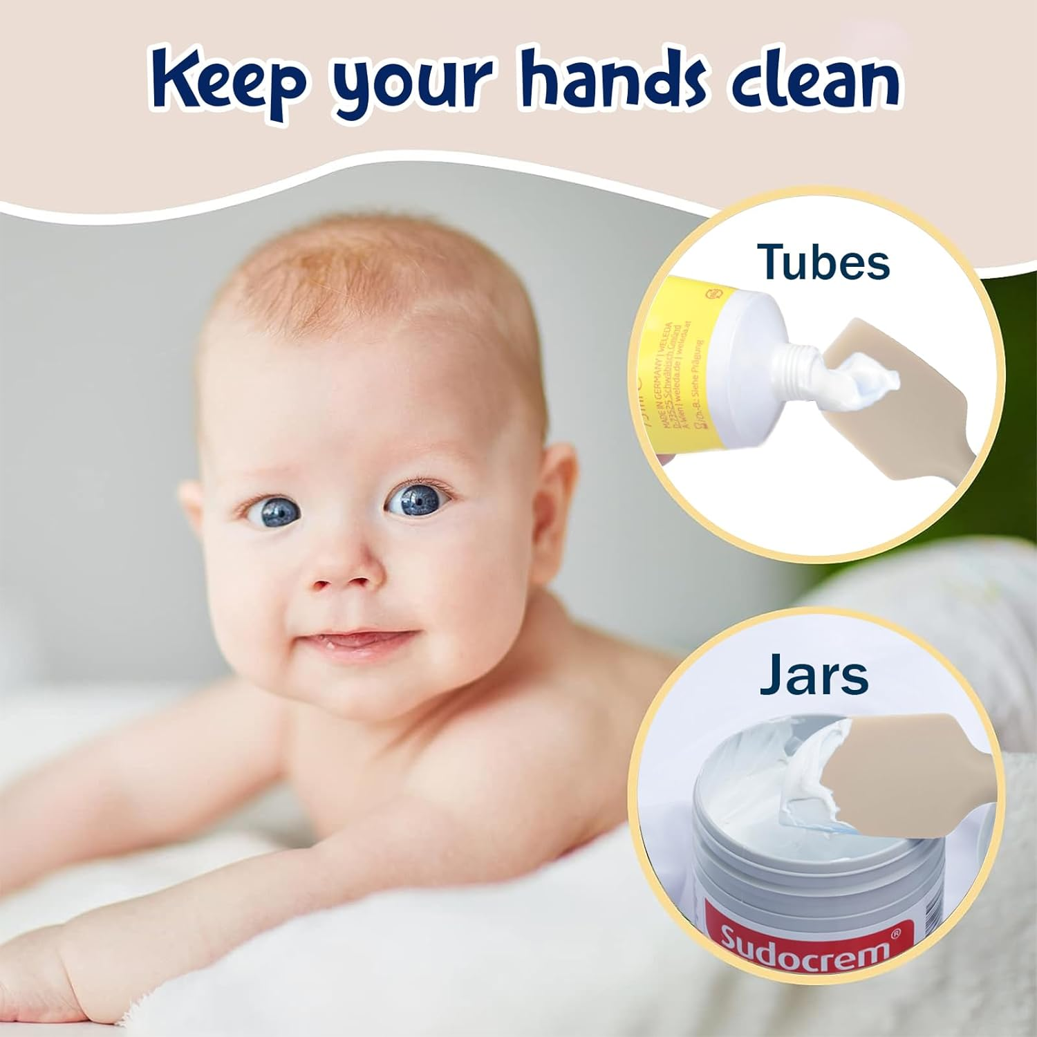 4-Pack Baby Diaper Cream Spatula - Applicator for Butt Paste - Newborn Essentials, Baby Shower Gifts image number 1