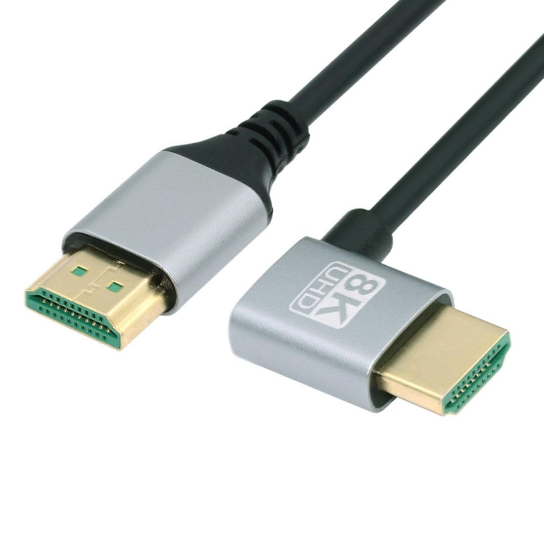 Chenyang HDMI 2.1 Cable,Hdmi Male to Male 90 Degree Left Angled 8K@60Hz 4K@120Hz 48Gbps Ultra High-Speed Gold-Plated Cable 0.5M for TV, Monitor, Computer image number 6