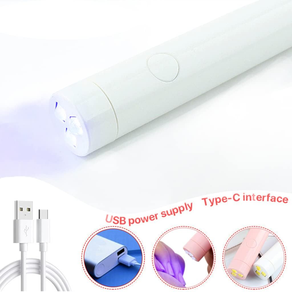Nail Dryer USB Mini Portable Flashlight Led Light Therapy Machine Gel Nail Dryer with Battery Nail Lamp for Teens Beginners Suitable Nail Lamp image number 1