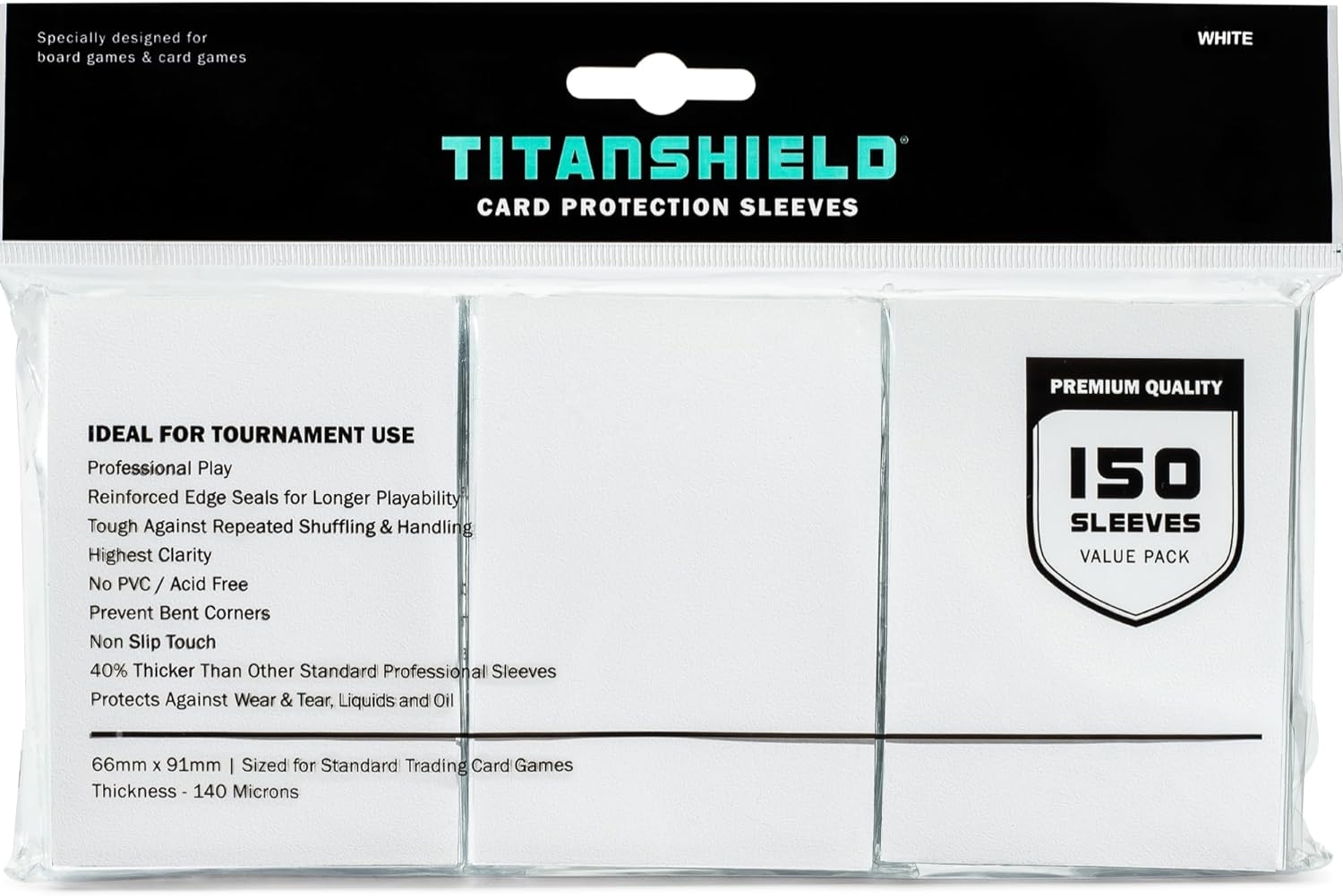 Titanshield (150 Gold Sleeves) Compatible with MTG Magic the Gathering, Lorcana, Board Games and Trading Cards 2.5" X 3.5" 66X91Mm image number 5