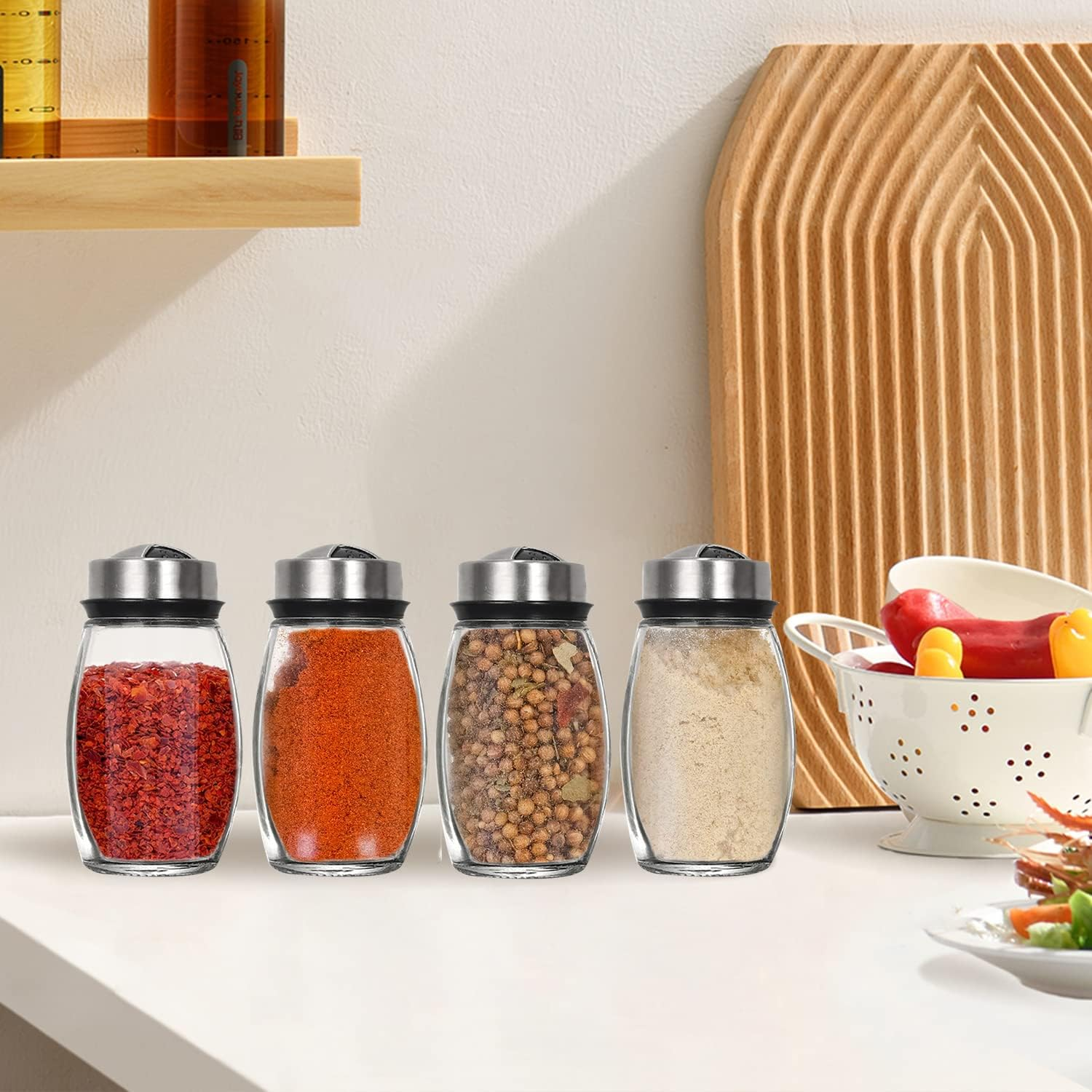 Glass Spice Jars, Seasoning Storage and Organization Bottles, Spice Organizer image number 2