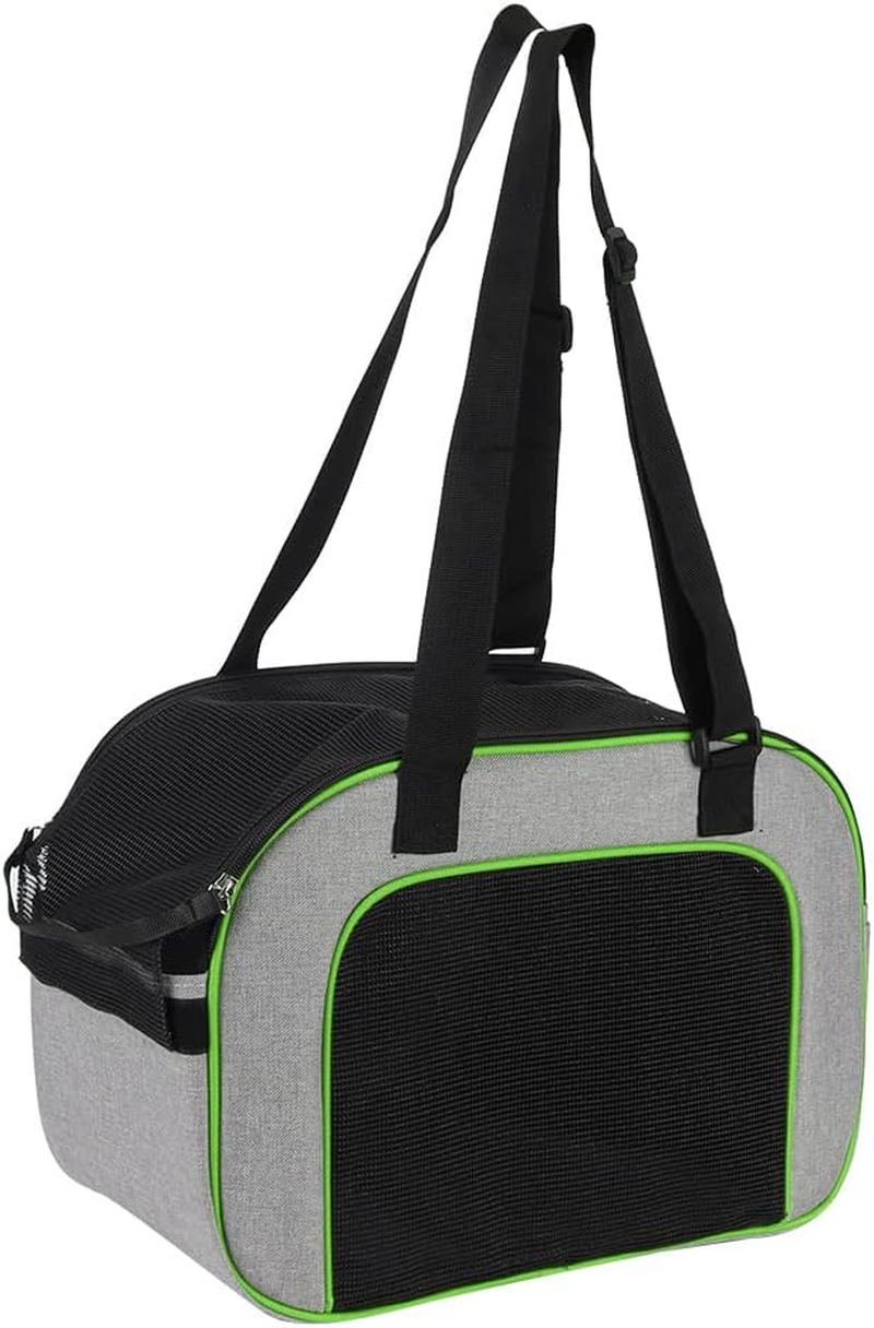 Portable & Foldable Pet Carrier for Outdoor Travel Breathable Mesh Dog & Cat Shoulder Bag Ideal for Puppy, Cat, Small Dog Transport Green image number 2