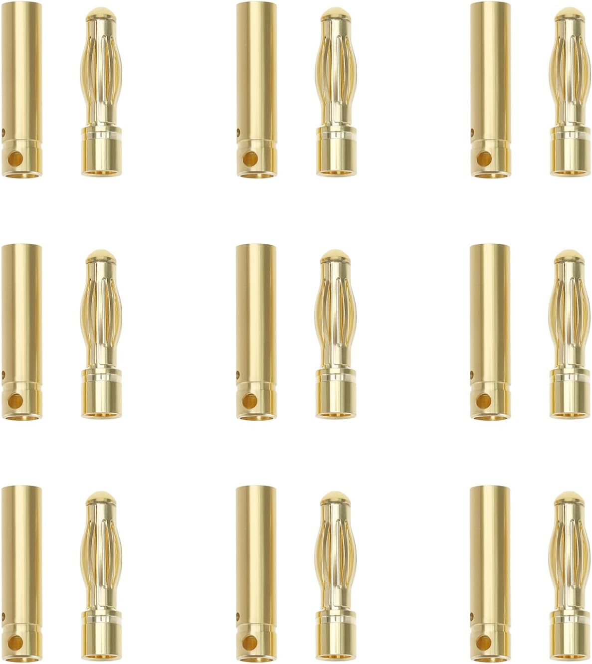 SING F LTD 40X 4Mm Banana Plug Female and Male Connector Gold-Plated Copper Material for RC Helicopter Motor, Golden image number 6