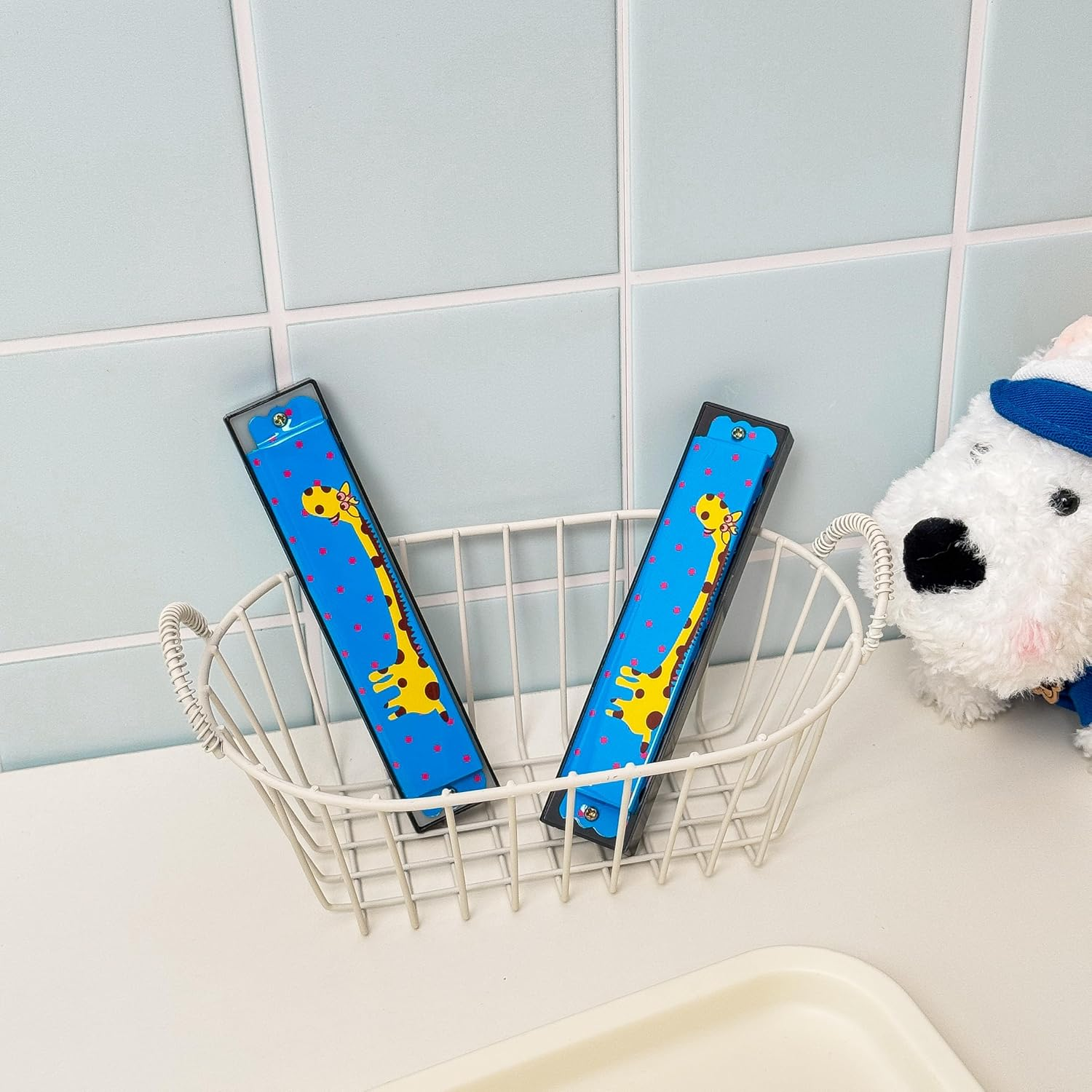 Harmonica, Giraffe Pattern Harmonica Kids, 16-Hole &ndash; Fun Giraffe Gift for Music Lovers image number 4