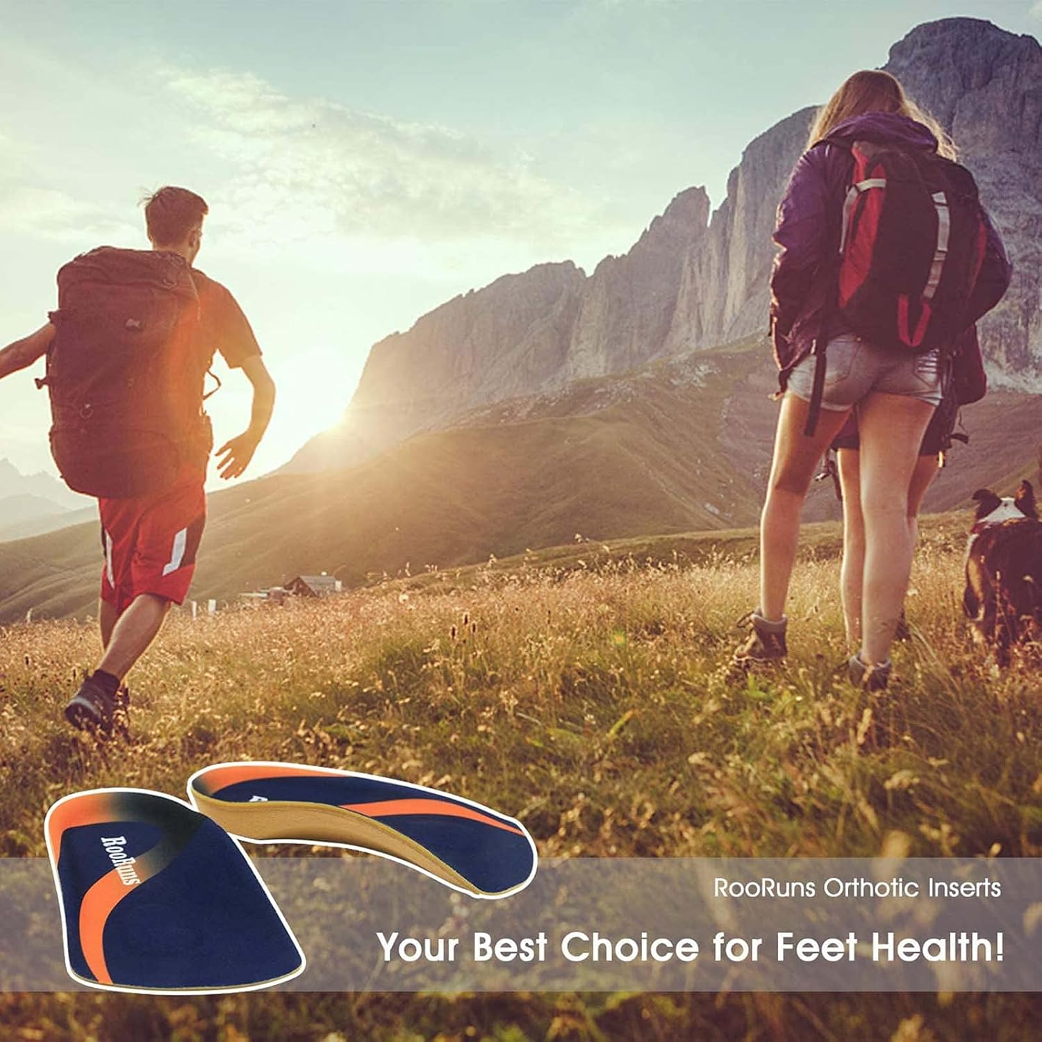 Orthotic Inserts 3/4, Plantar Fasciitis Support Shoe Insoles for Flat Feet Heel Spur, Metatarsal Pads Heel Cushion Arch Supports for Women and Men, L image number 1