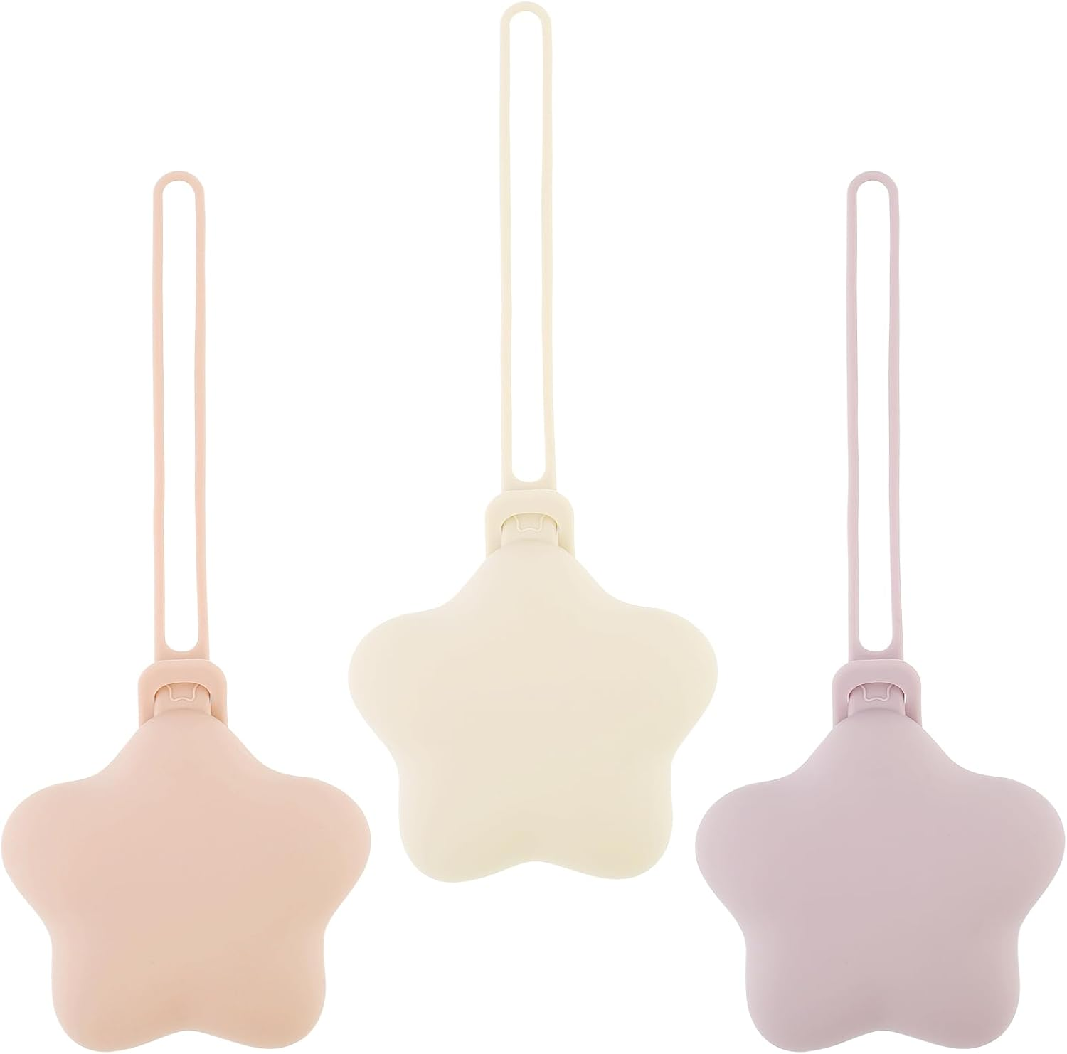 DJAPWPX-3 Pcs Silicone Pacifier Holder Case, Safe and Soft Material Pacifier Pouch, Portable Pacifier Case, Protective Pacifier Storage Case, Easy to Clean for Diaper Bag Stroller (B)