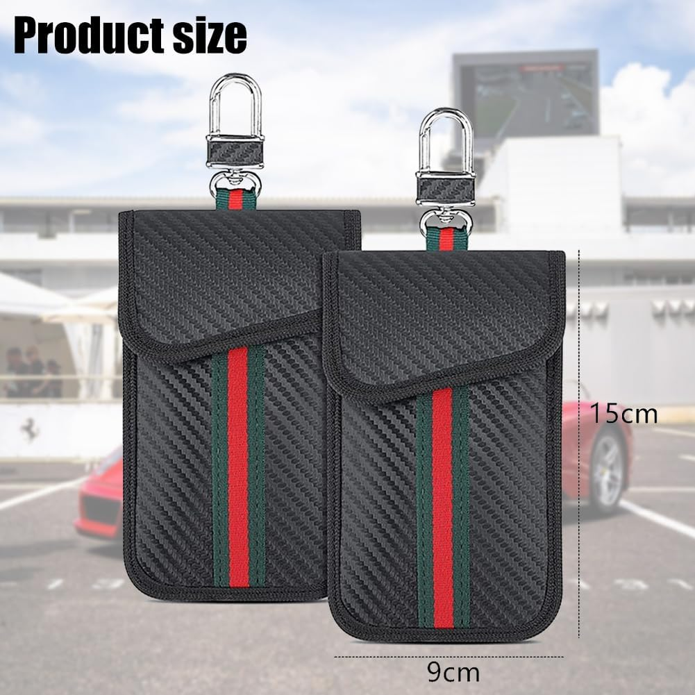 Geli Premium Faraday Bag for Car Keys, 2 Pack RFID Blocking Pouch, Waterproof Key Fob Protector for Keyless Entry Protection image number 2