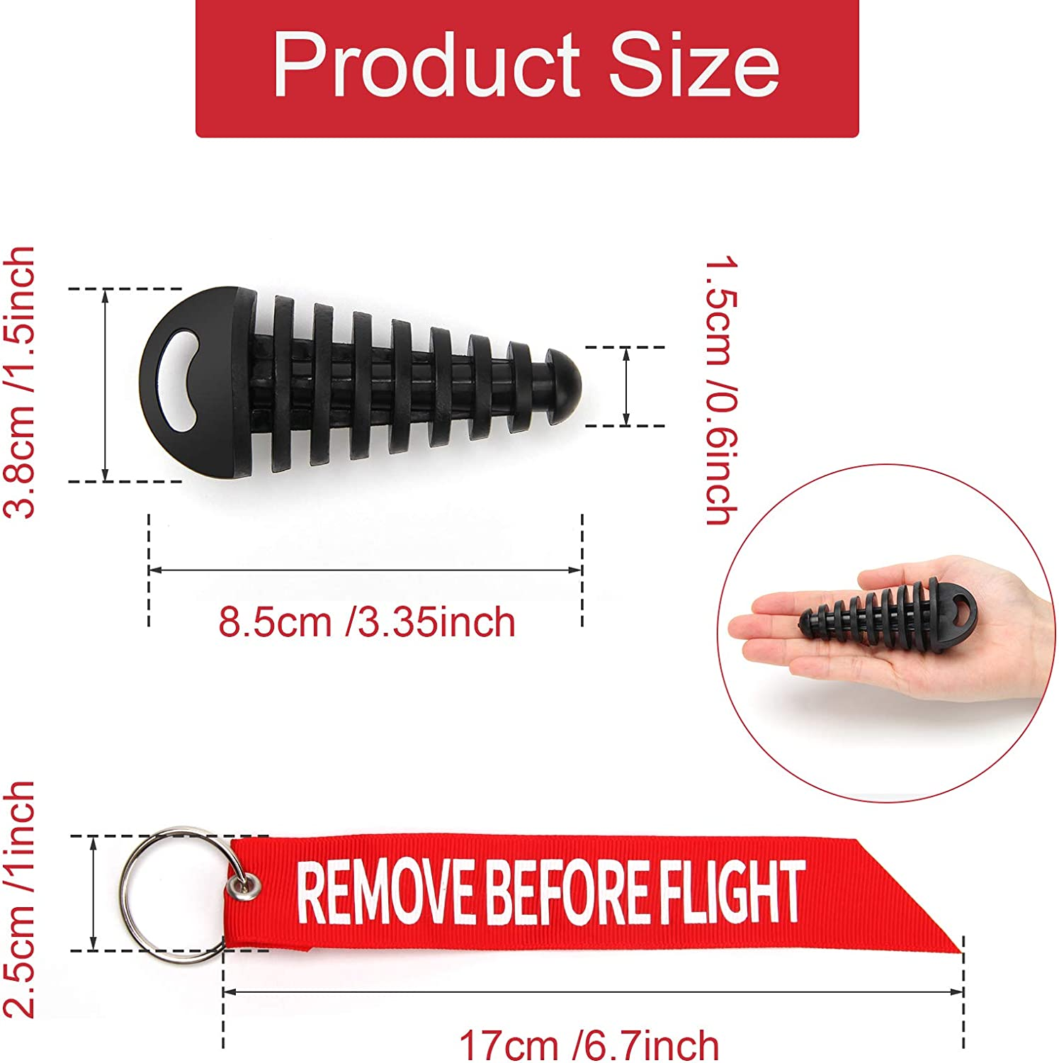 Coitak Muffler Exhaust Wash Plug, 0.6-1.5 Wash Plug for Motorcycle Bike 2 Stroke Rubber Exhaust Silencer (2 Pack) (0.6-1.5)