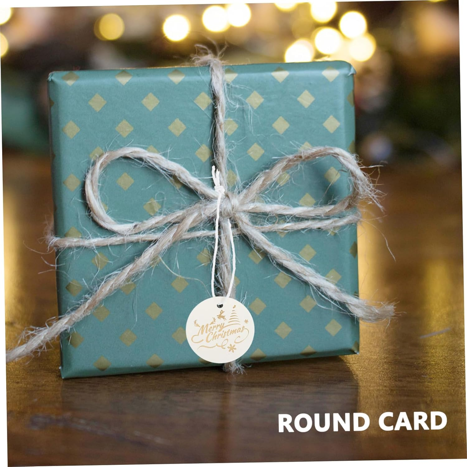 100Pcs Stamped Christmas Labels Christmas Party Tags Christmas Tags Christmas Decoration Holiday Hanging Tags Christmas Name Tags Decorative Tag Xmas Hanging Labels White Paper image number 1