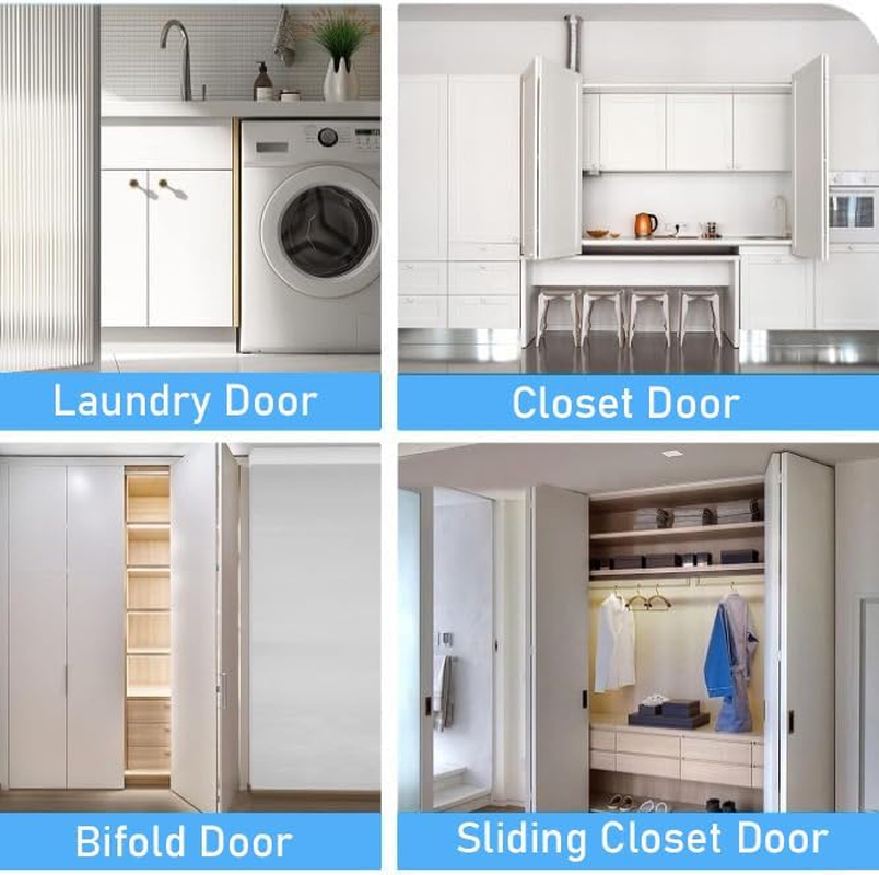 Bifold Closet Door Hardware Kit with Tracks, Folding Door Hardware Replacements Part Included Full Accessories, Top Guide Wheels, Top Pivot, Bottom Pivot, Hinges and Segmented Track (36 Inch) image number 3