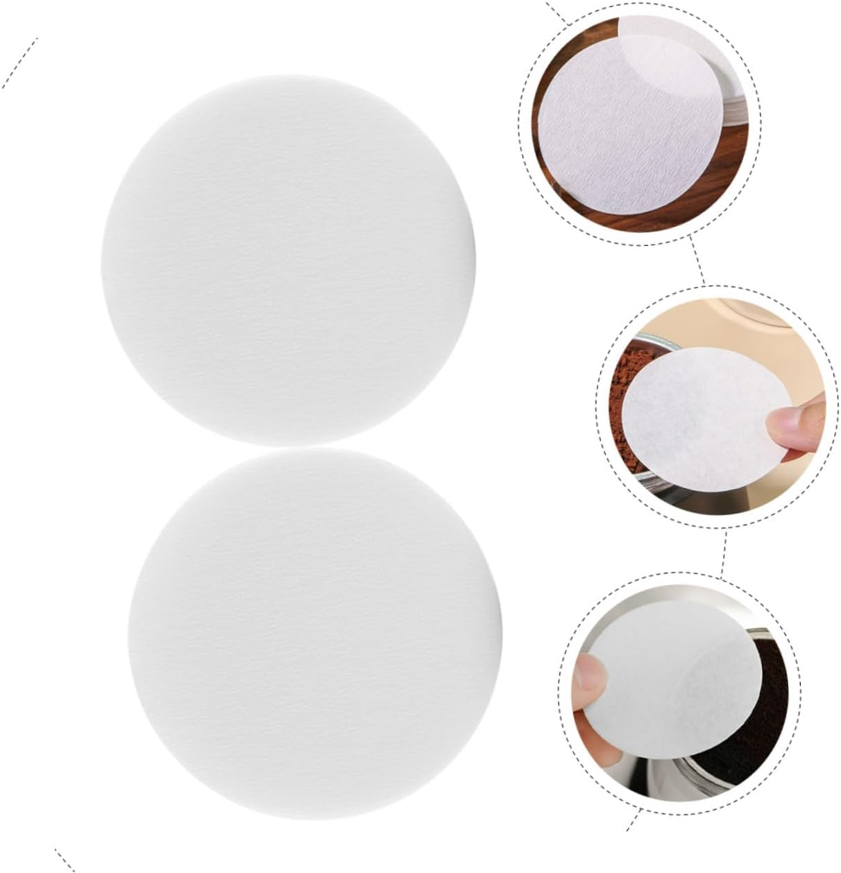 GLEAVI 400Pcs Disposable Coffee Filter Paper Espresso Filtering Papers Tear-Resistant Coffee Supplies for Drip and Pour-Over Brewers image number 2