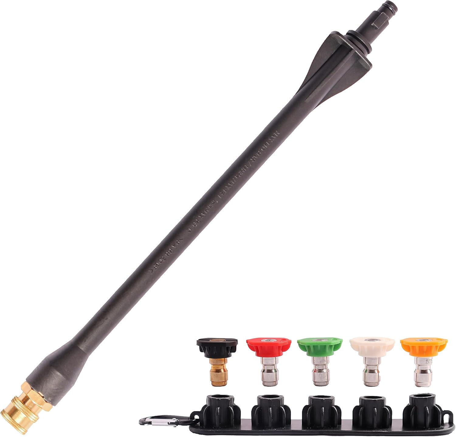 308494065 Pressure Washer Wand Compatible with Ryobi RY14122 Pressure Washer Replacement Spray Wand # 308494075 - with 5 Spray Nozzles and 1 Tips Holder image number 3