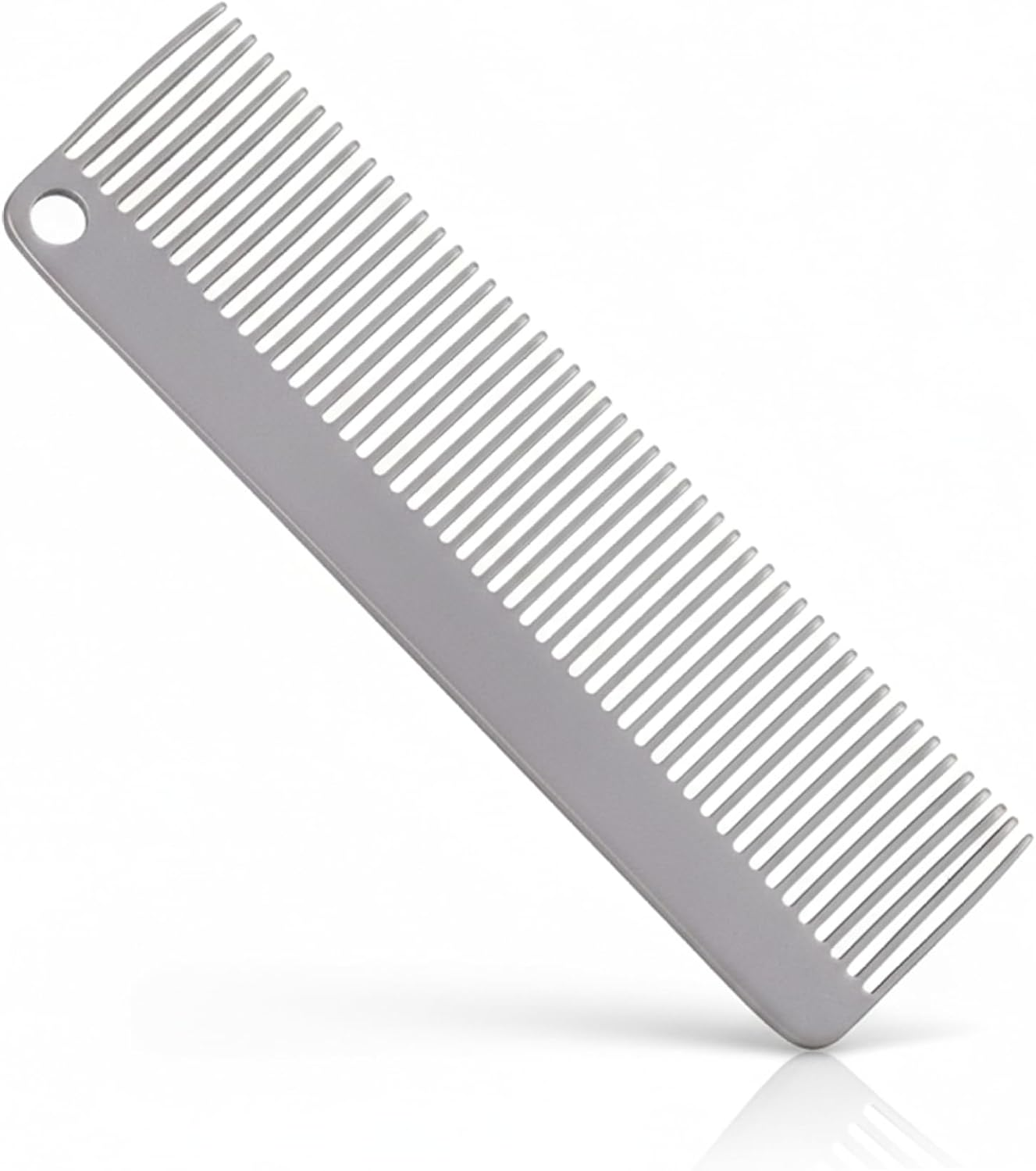 Metal Comb Fine Tooth Titanium Pocket Comb anti Static Travel Friendly Grooming Tool with Smooth Rounded Tips image number 1