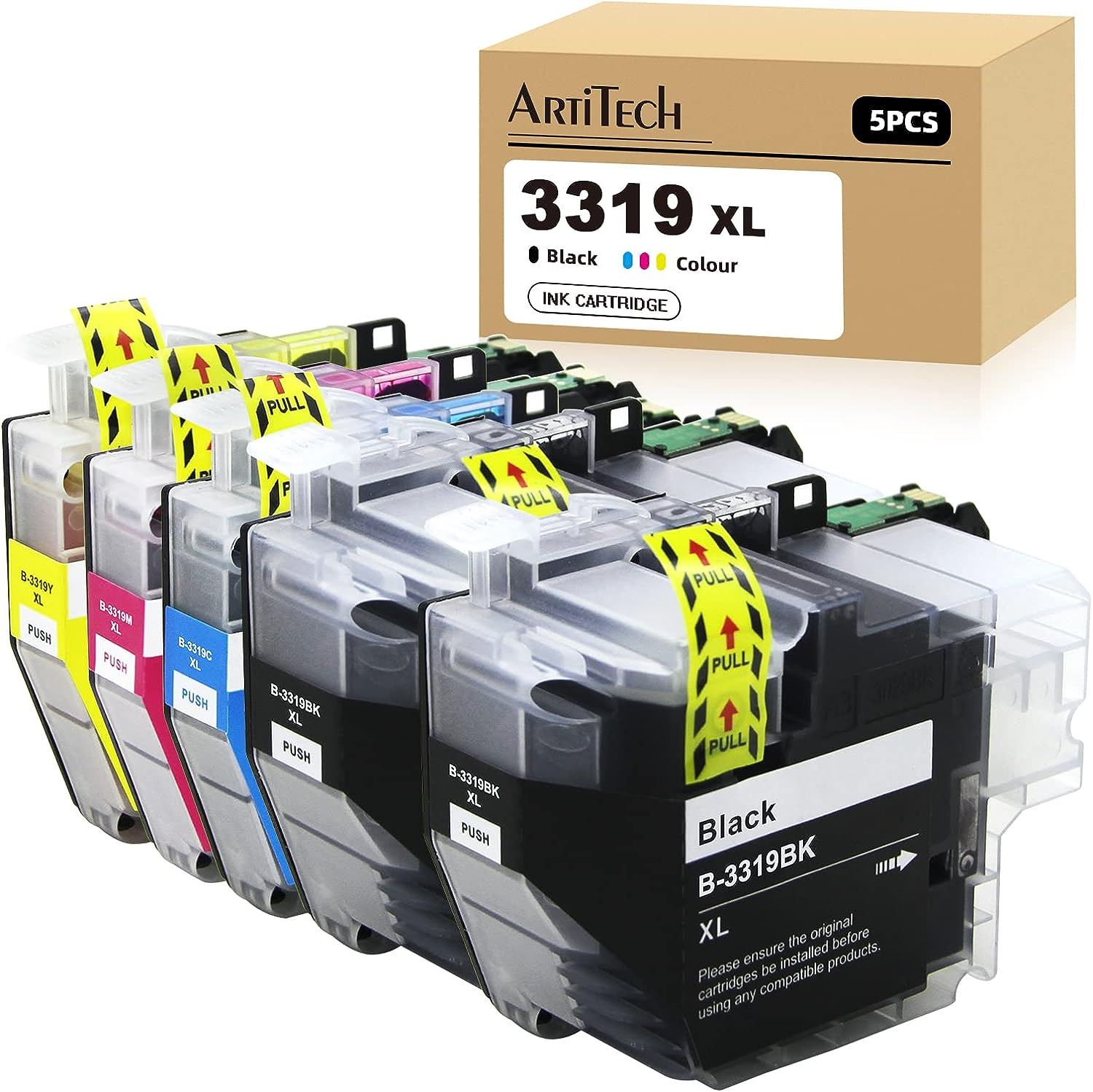 Artitech LC3319 Ink Cartridges Compatible for Brother 3319 Replacement for Brother MFC-J5330DW MFC-J5730DW MFC-J6530DW MFC-J6730DW MFC-J6930DW Printer (2B 1C 1M 1Y)