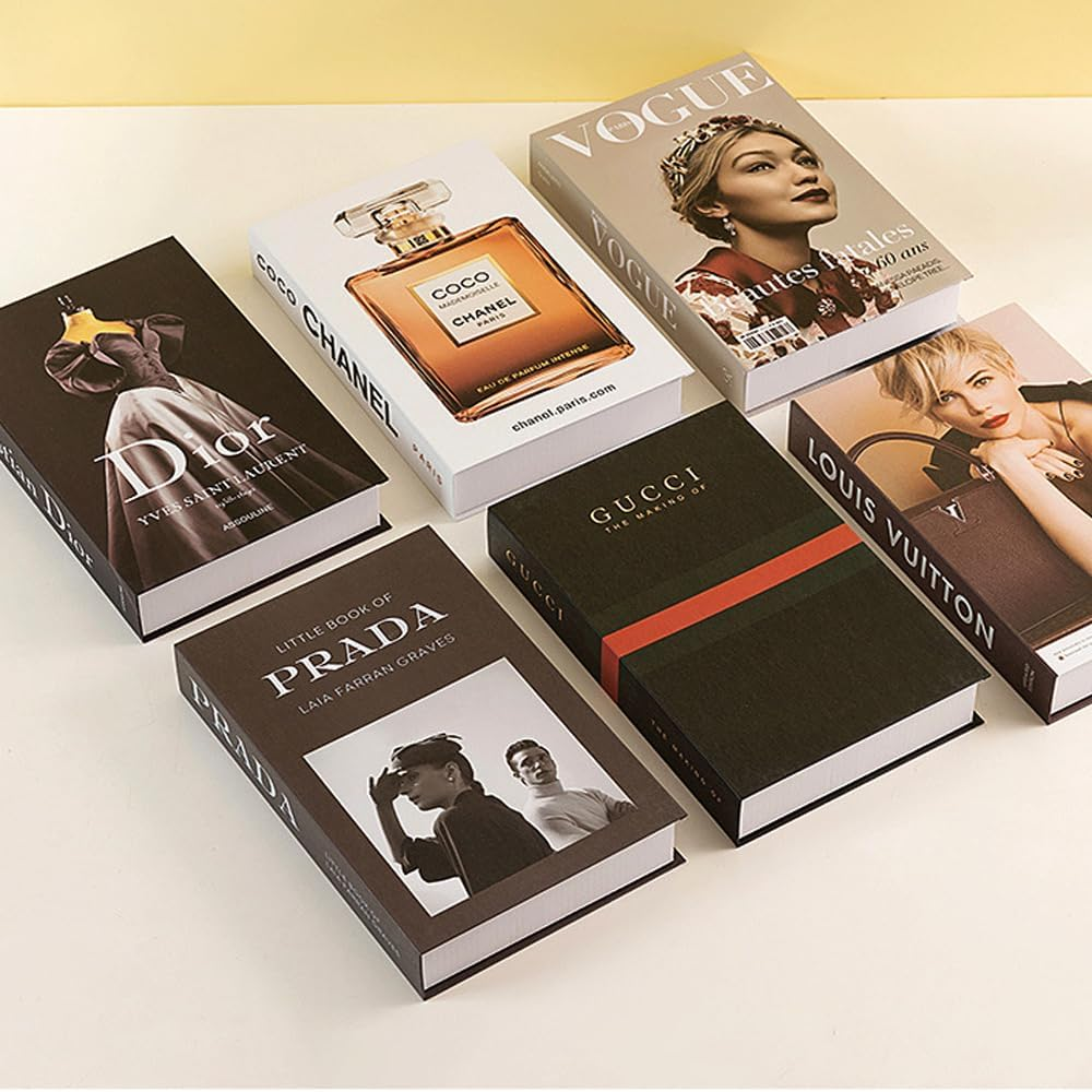 Decorative Books for Home Decor,Set of 4 Stylish Fake Books of Room Aesthetic,For Coffee Table Decor,Living Room, Table, Shelf Decor,Modern Hardcover Stacked Display (Black-White) image number 6