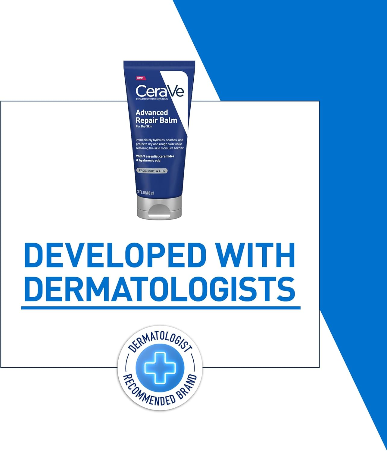 Cerave Advanced Repair Balm 88Ml, for Dry Skin, Hydrates, Soothes & Protects Skin, Developed with Dermatologists image number 3