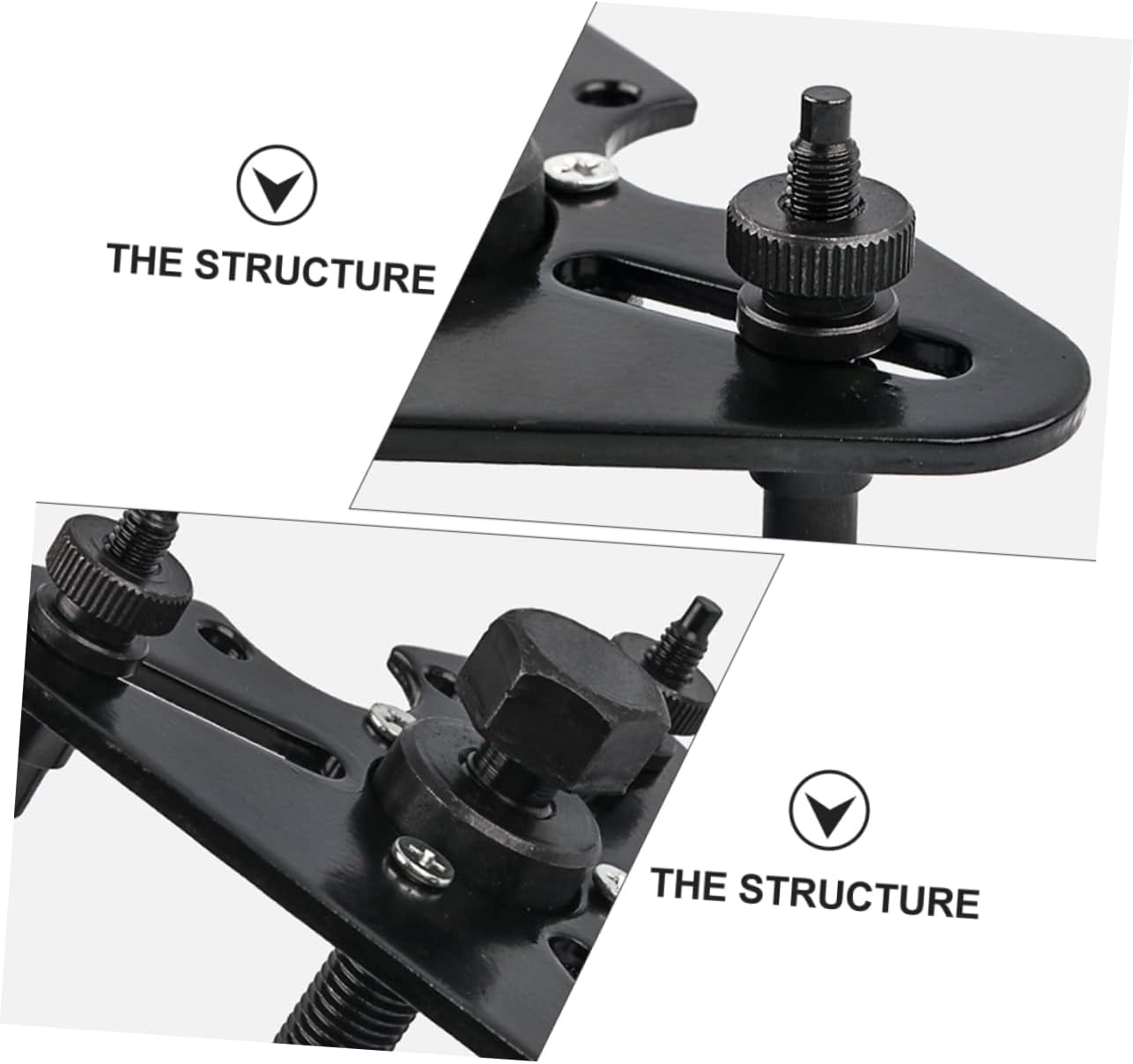 SOESFOUFU Car Ac Compressor Clutch Remover Wrench Set 8Pcs Metal Holding Tool Kit for Automotive Air Conditioner Clutch Repair and Disassembly with Steel Handles image number 5