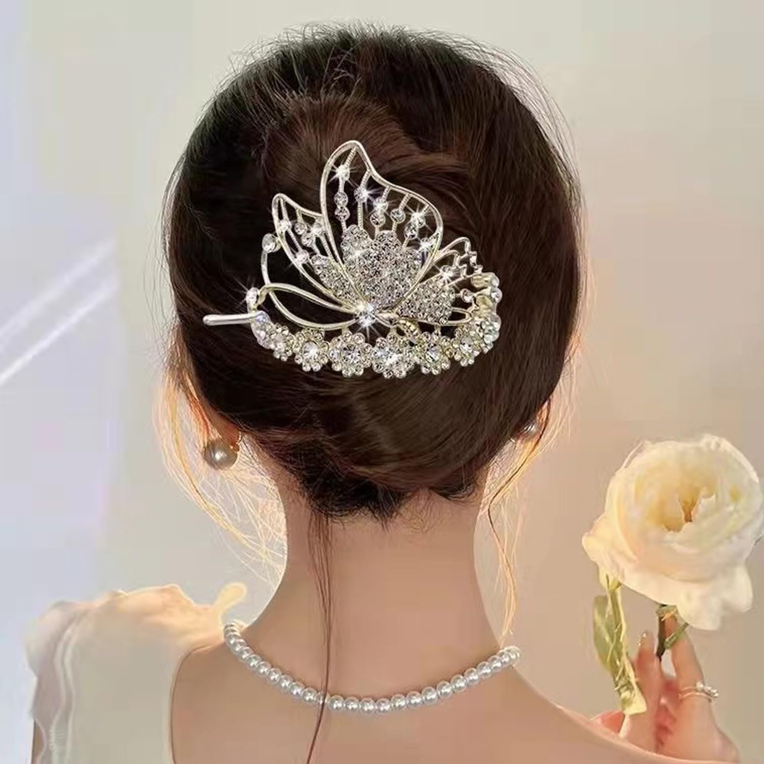 4 Pcs Butterfly Twist Clips Hair Accessories Hair Clips Hair Clips Elees Styling Accessories Hairstyle Accessories image number 3