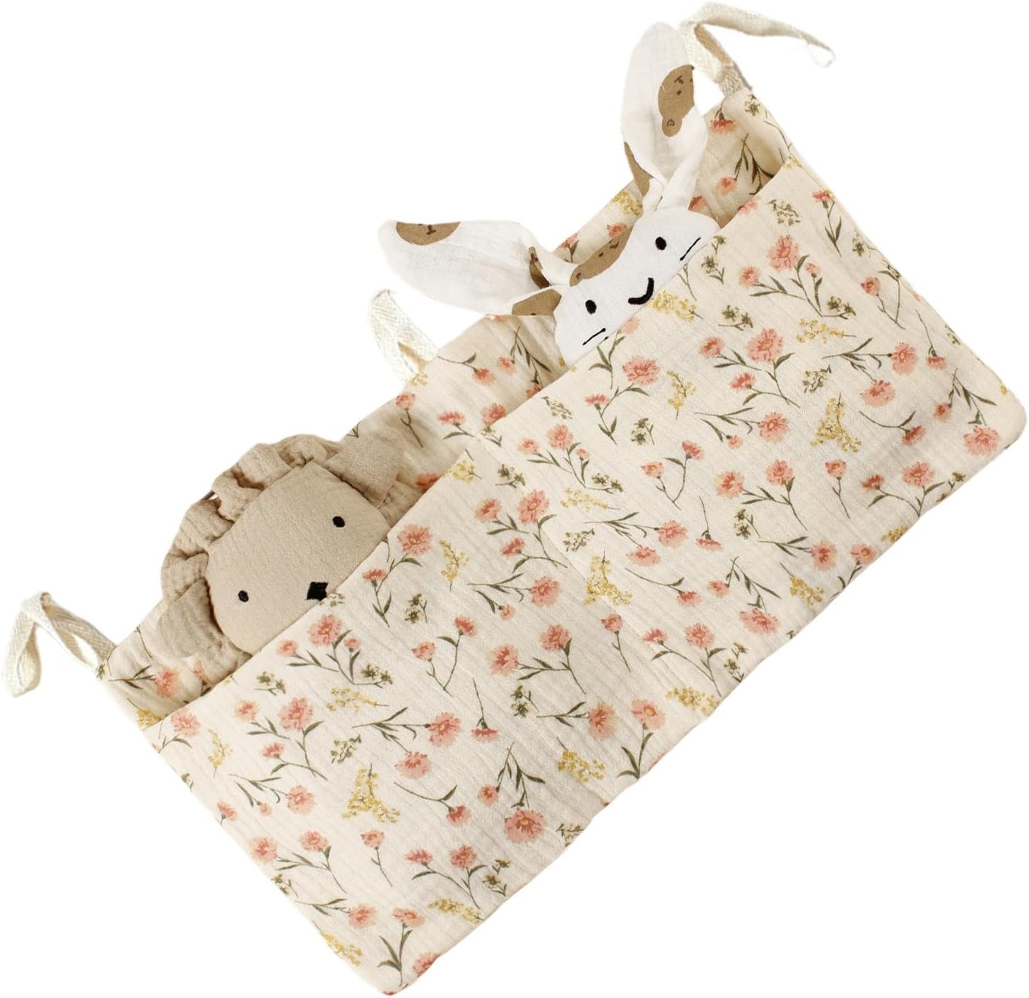 Baby Bed Side Diaper Storage Bag - Bedside Storage Suspending Bag - Crib Accessories, Bedside Organizer, 2 Pockets Nursery Organizers and Storage for Diapers Toys Clothing image number 3