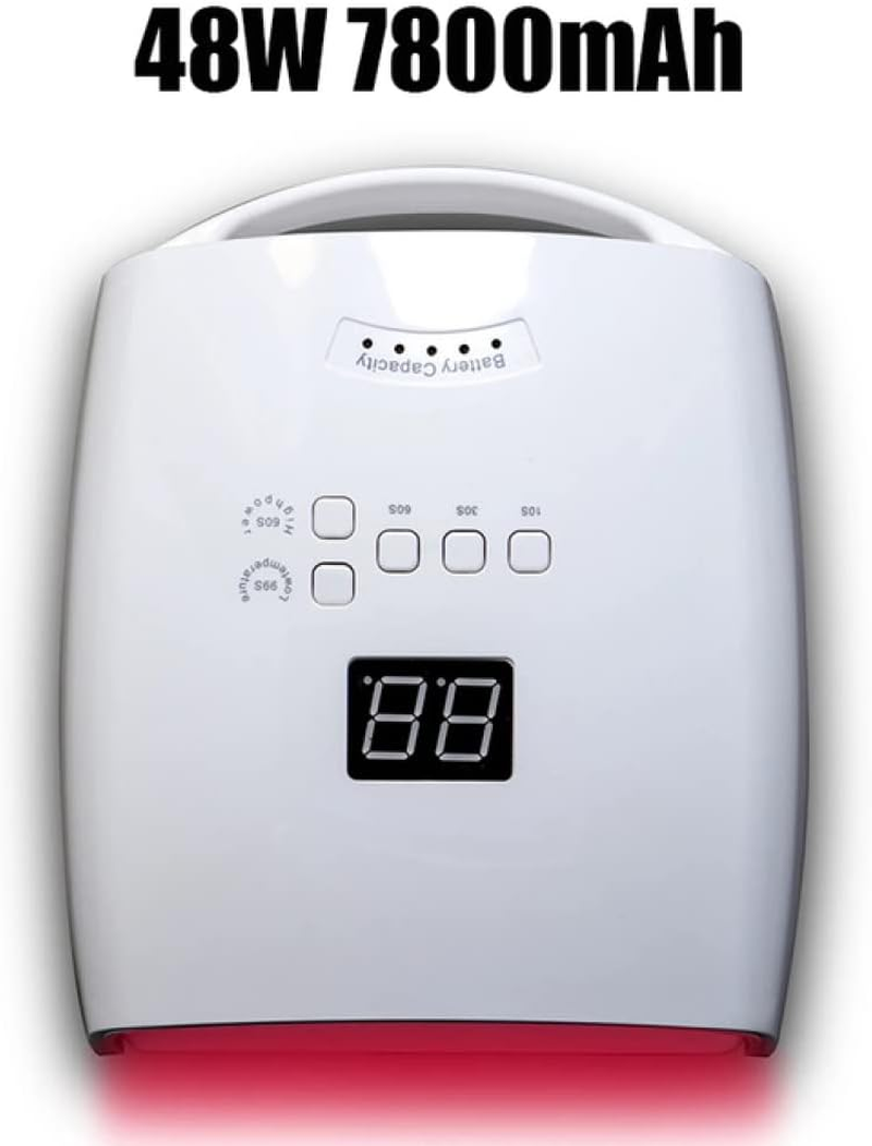 Nail Dryer Nail Dryer Red Light Machine Pedicure Lamp Automatic Sensor Gel Manicure Lights Rechargeable Portable Handle Nail Uv Led Lamp Nail Lamp image number 2