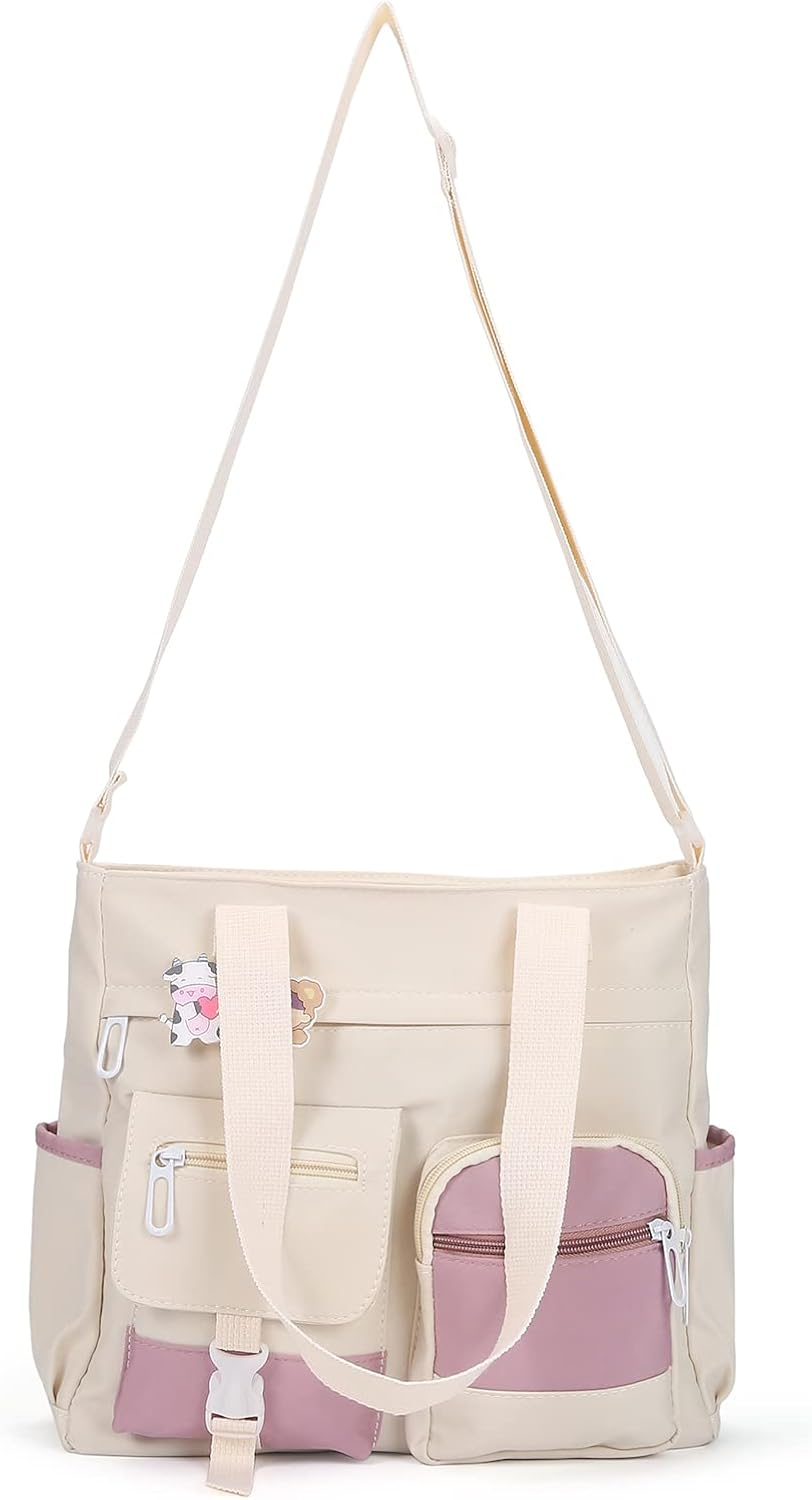 Phaoullzon Crossbody Cute Bag for Teen Girls Kawaii Messenger Purse Nylon Shoulder Bags image number 6