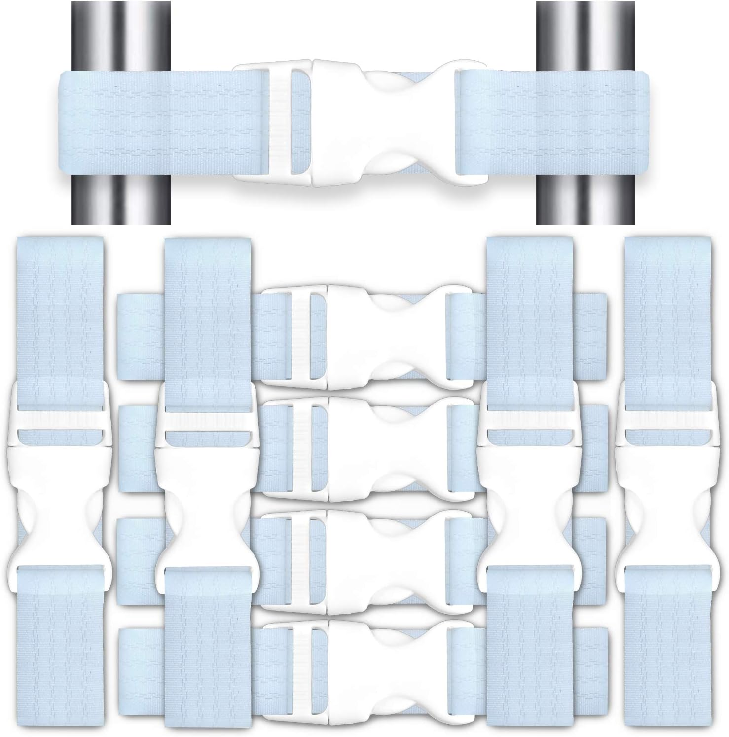 Coosin Baby Safety Locks,Handles Child Safety Locks Simple Installation Home Safety Strap Locks Fit Closed Handle Cabinets,Oven, Double Open the Door Refrigerator, Kitchen Door Ect... (4 Pack, Black)