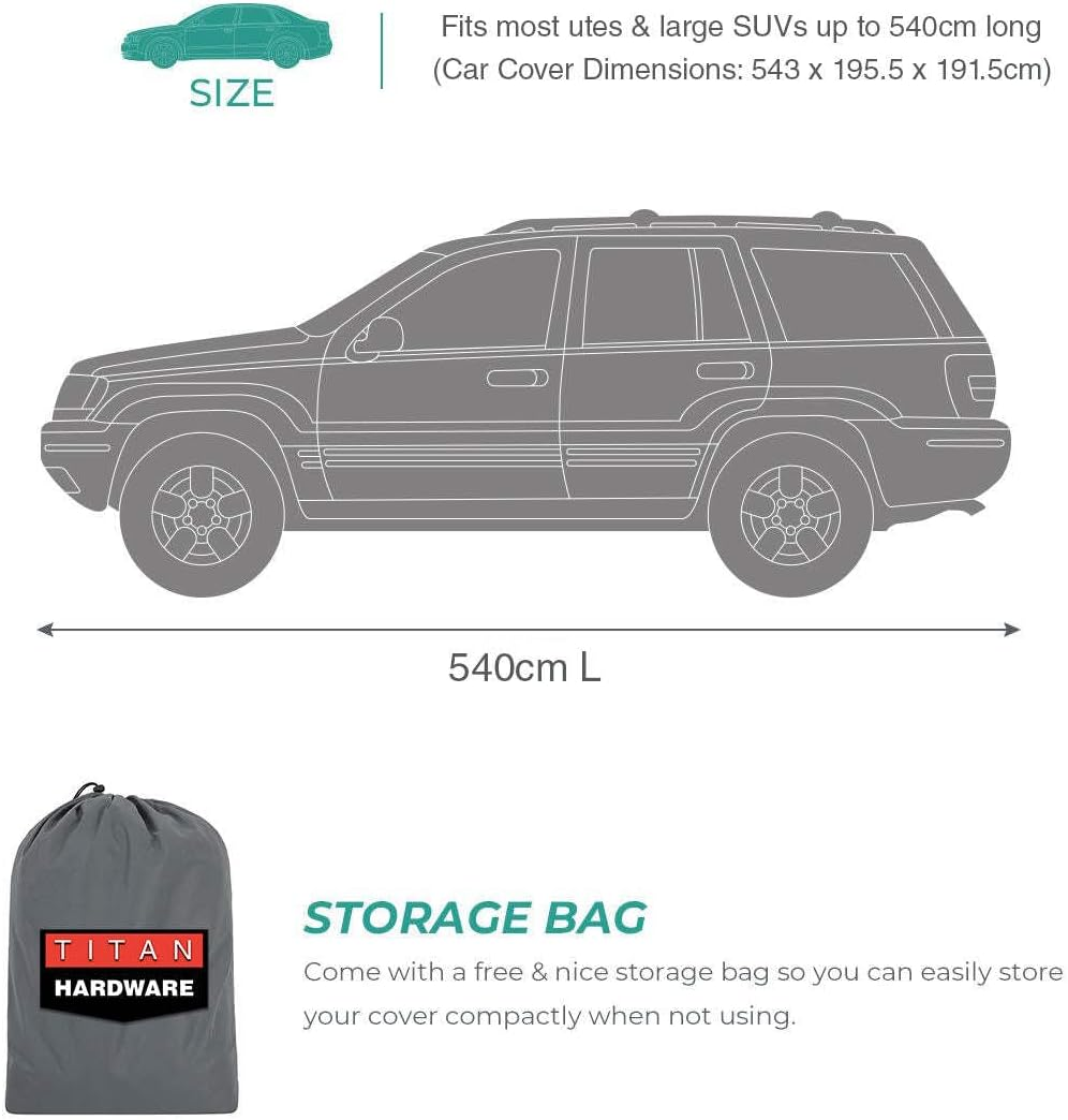 Oxford Cloth Car Cover Ute SUV Lightweight Waterproof Dust Hail Sun Universal L