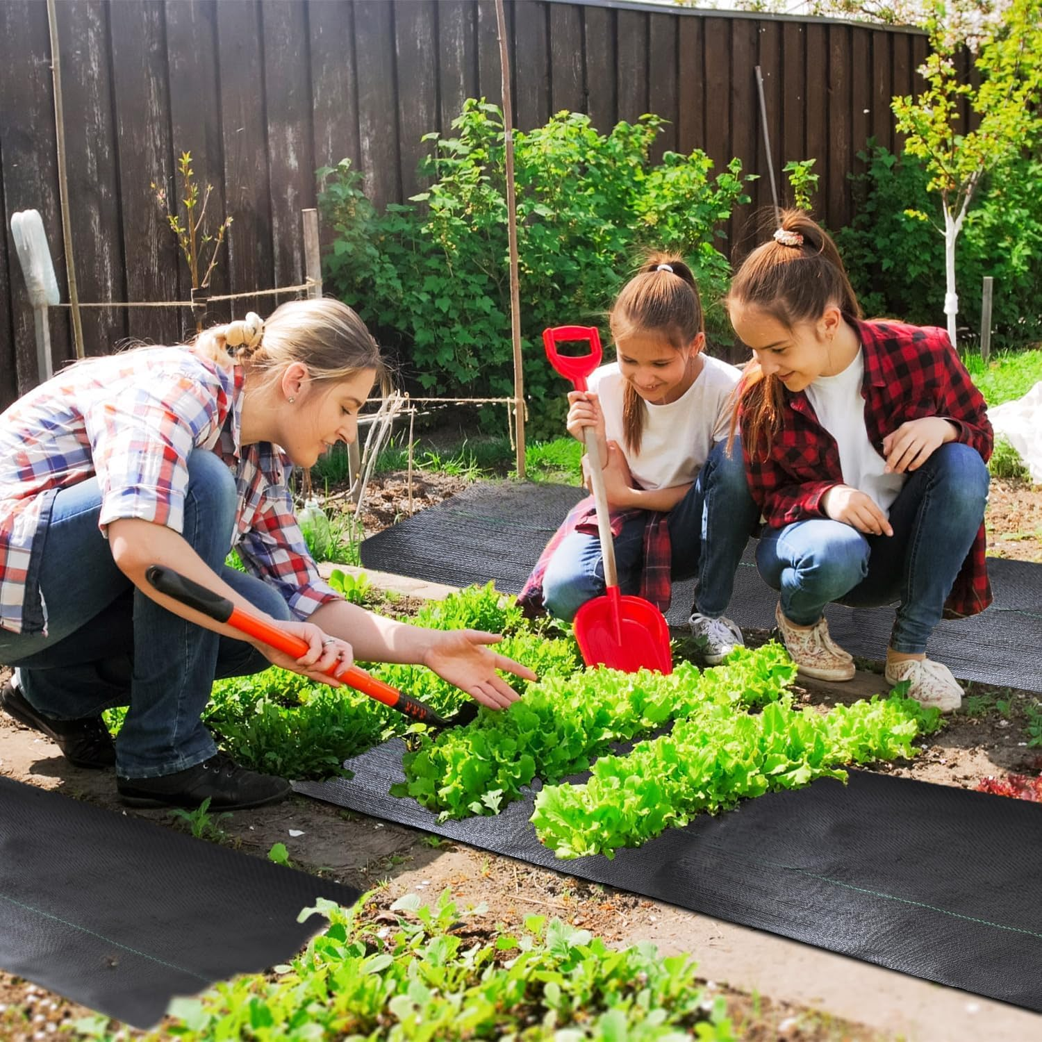 1.2 M X90M Weed Barrier Fabric, 3.2Oz Landscape Fabric, Durable Weed Barrier Fabric Heavy Duty with 20 U-Shaped Securing Pegs for Landscaping Weed Blocker Garden Bed Cover, Commercial Driveway image number 5