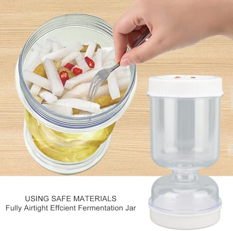 Bewinner 25Oz Pickle Jar with Strainer Flip, Olive Hourglass Pickle Container, Leakproof Dry Wet Separation Kimchi Containers for Gherkin Jalapeno