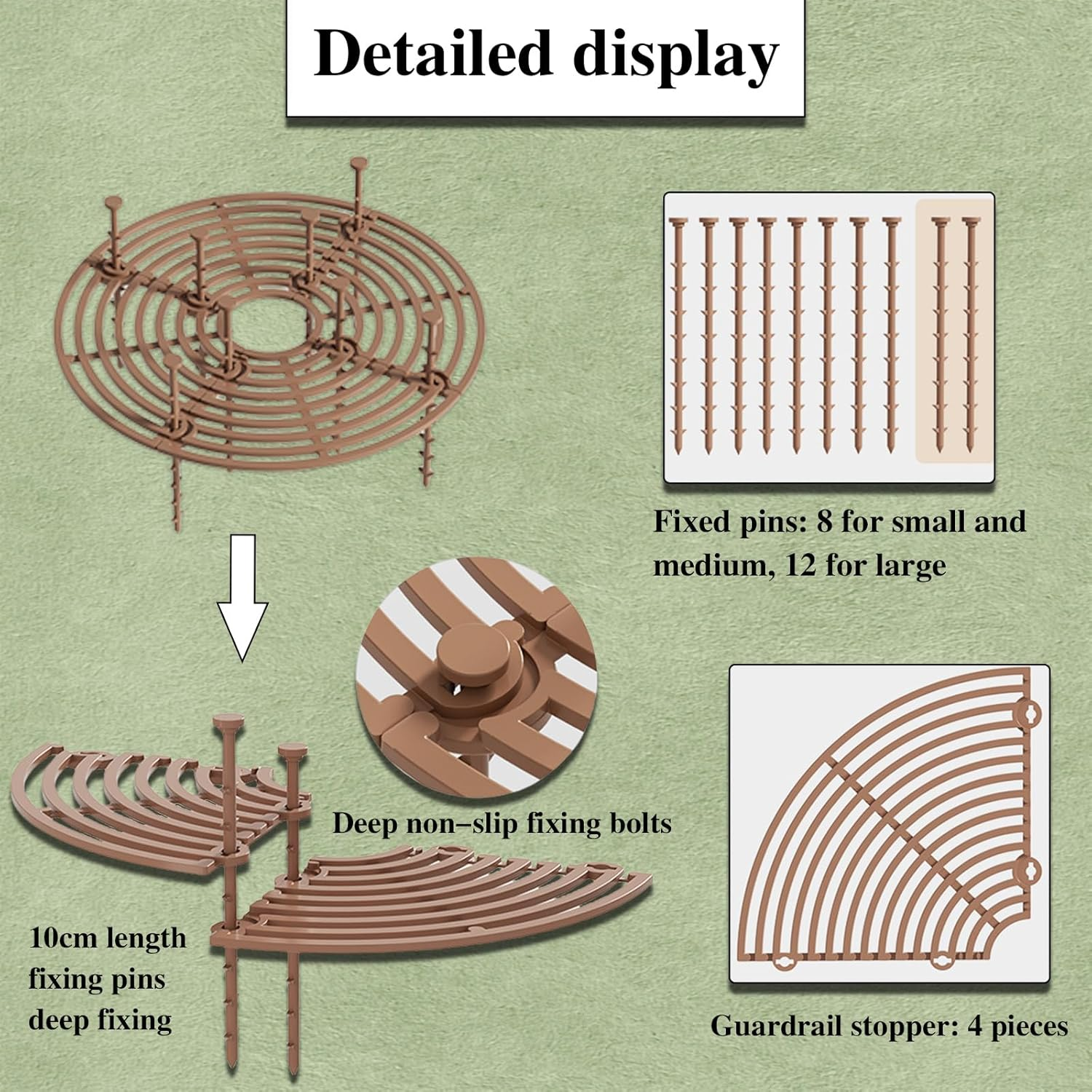 WUMUZAI 19 Cm Plant Pot Cover from Animals 2 Pack, Cuttable Plant Pot Grid with Stakes, round Flower Pot Soil Cover Protector, Keep Cats Out of Potted Plants for Indoor Outdoor Protection