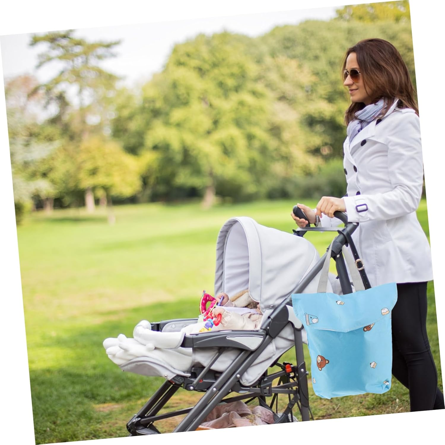 KOMBIUDA Nursery Diaper Bag Portable Diaper Storage Pouch for Travel Organizes Wet Dry For image number 4