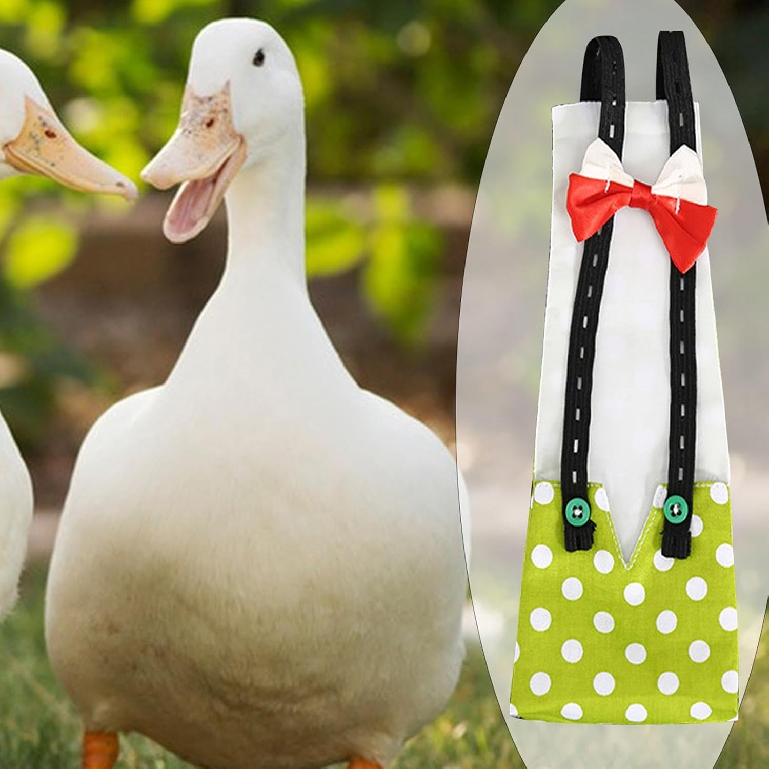 Chicken Diapers - Pet Chicken Diaper | Washable Pet Chicken Diapers, Adjustable Duckling Diapers Clothes with Bow Tie for Poultry - Pineapple image number 3