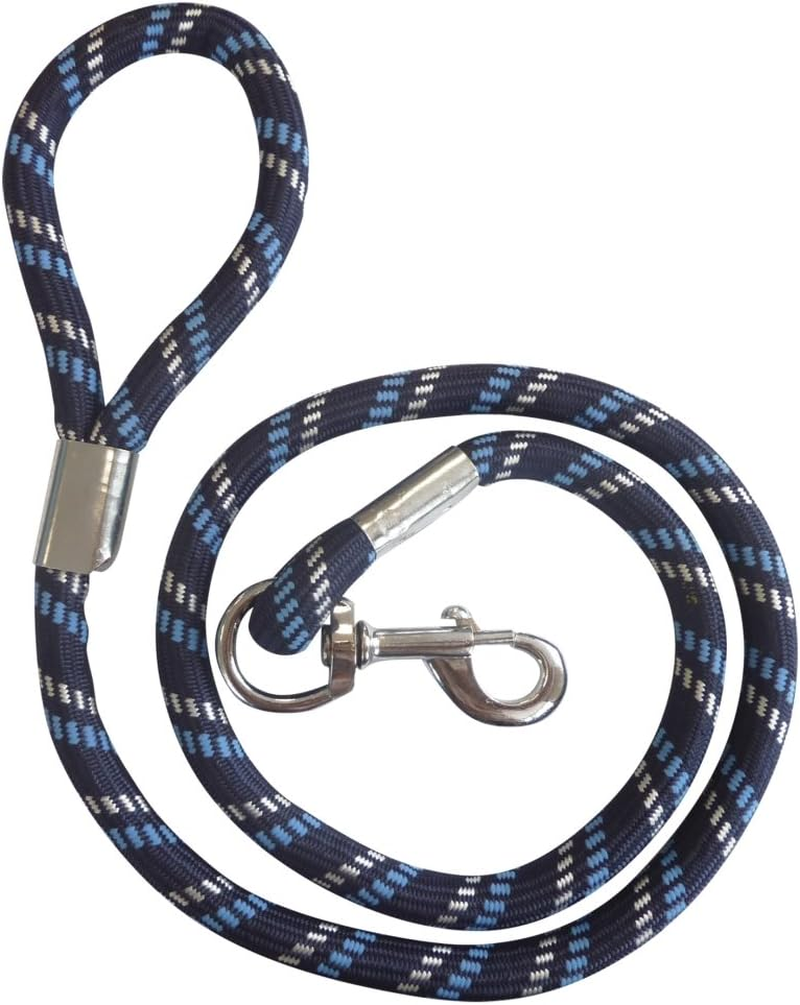 Ekkia/French Dog Leash, 59.1 Inches (150 Cm), Durable Leash, Diego & LOUANA Thick Rope, for Small/Medium/Large Dogs (Navy Blue, Light Blue, White)