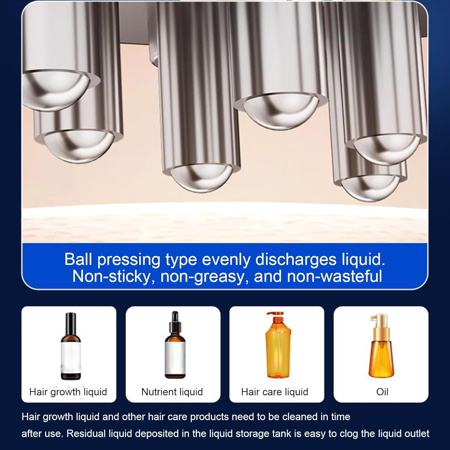 Electric Scalp Massager with Red Light - Portable Multi Functional Hair Brush | Massage Comb for Home Use | Ergonomic anti Slip Handle Design Gadget Oil Filling Hole Included for Women, Men, Adults image number 2