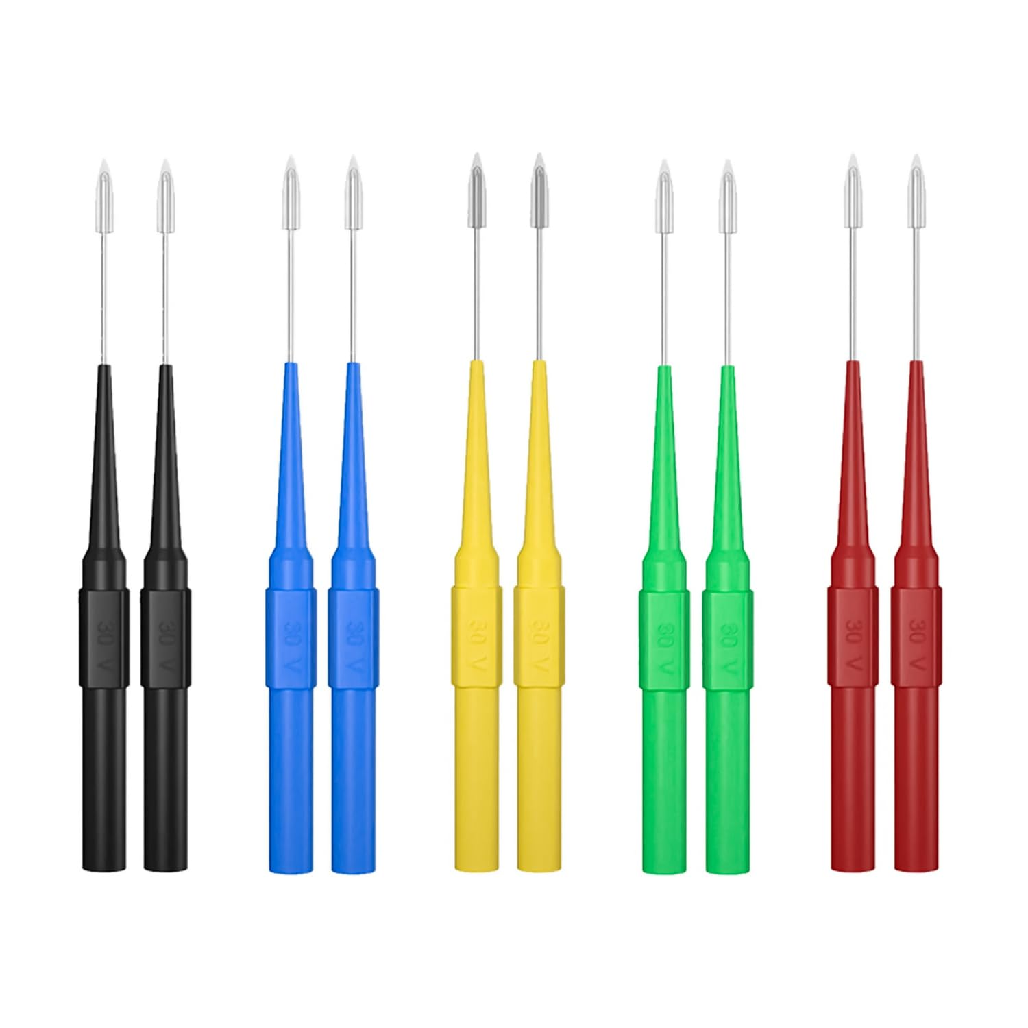 10 Pcs Funcyboo Probe Pin, Test Back Probe Kit 0.7Mm Test Probe Non-Destructive Insulation Wire Piercing Needle Multimeter Test Probe Pins for Banana Socket Tester Car Tester image number 5