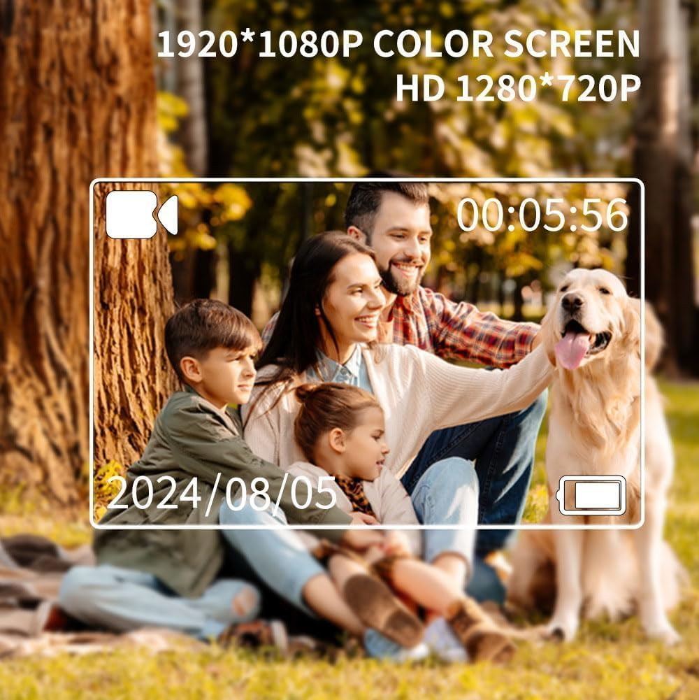 HUAJUN Mini Sports Camera 1080P with Magnetic Mount,360&deg; Thumb Action Camera,0.96-Inch Full View HD Screen,Wide Angle 150&deg; DV Helmet Cam for Outdoor Sports Cam for Traveling,Pet Walking image number 2