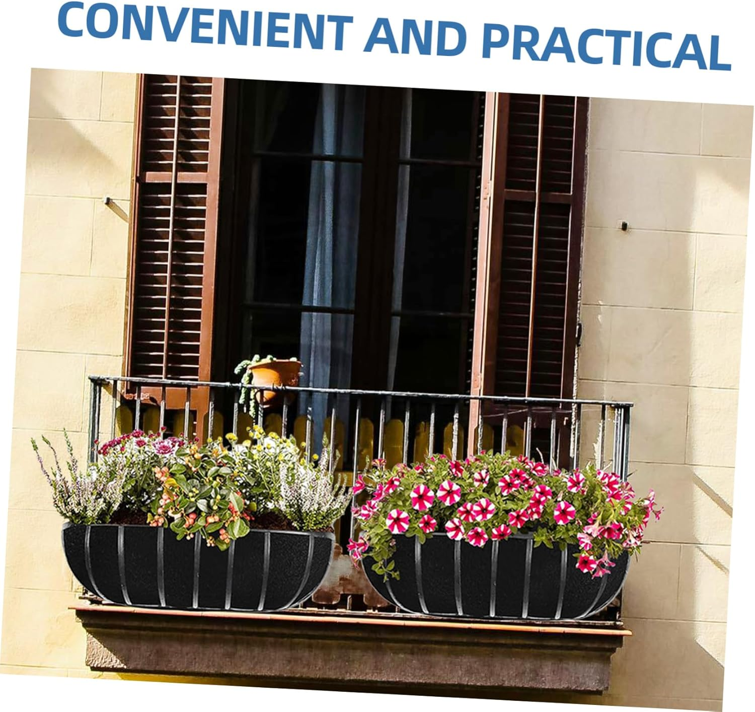 3Pcs Nonwoven Plant Nursery Pots Liner for Balcony Hanging Flower Baskets and Space-Saving Felt Garden Troughs for Convenient Gardening Spaces image number 5