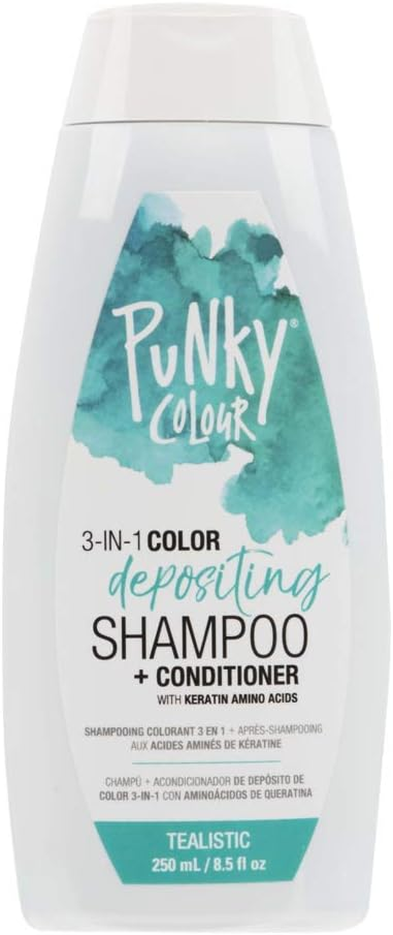 Punky Tealistic 3-In-1 Color Depositing Shampoo & Conditioner with Shea Butter and Pro Vitamin B That Helps Nourish and Strengthen Hair, 8.5 Oz
