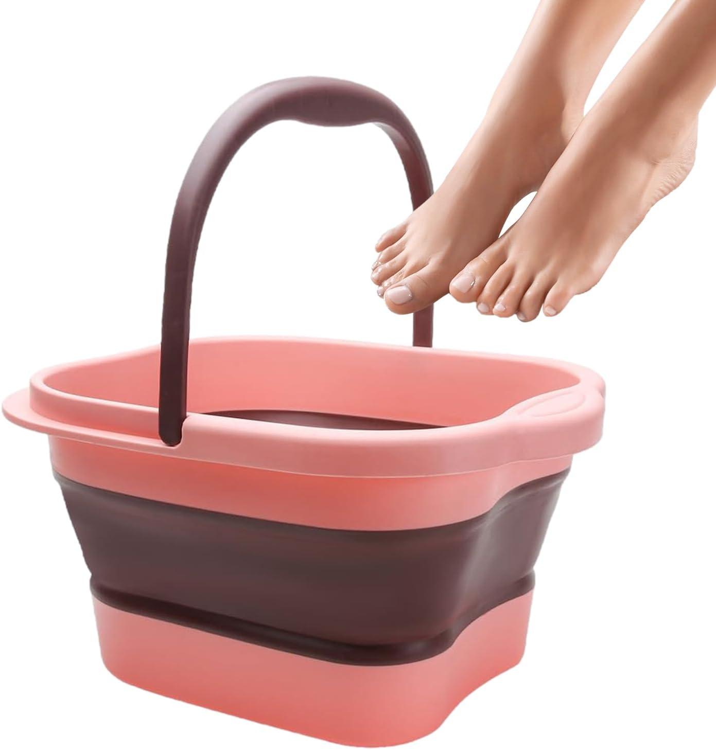 Foot Soak Tub,Foot Wash Basin Pedicure Foot Bucket 15L | Large Space Foot Soak Foot Spa Bucket with Handle, Foot Tub for Travel, Outdoor, Laundry Pouxa image number 5