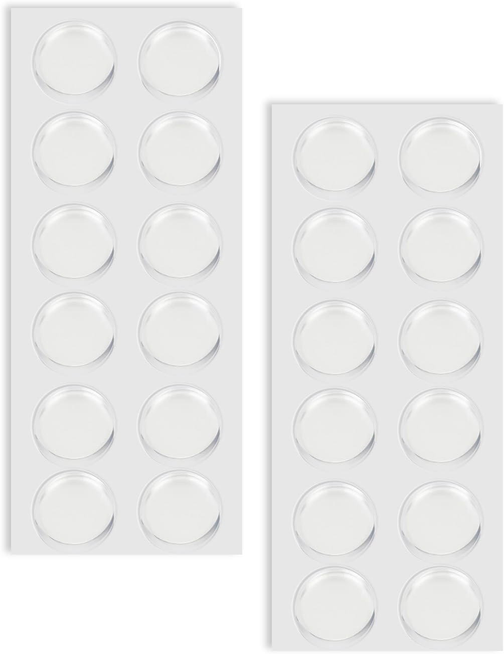 24 Pack Glass Feet Pads for Table anti Slip Pads 20Mm*5Mm Clear Self Adhesive round Rubber Feet Bumpers Glass Table Top Grippers for Drawer Cabinet image number 5