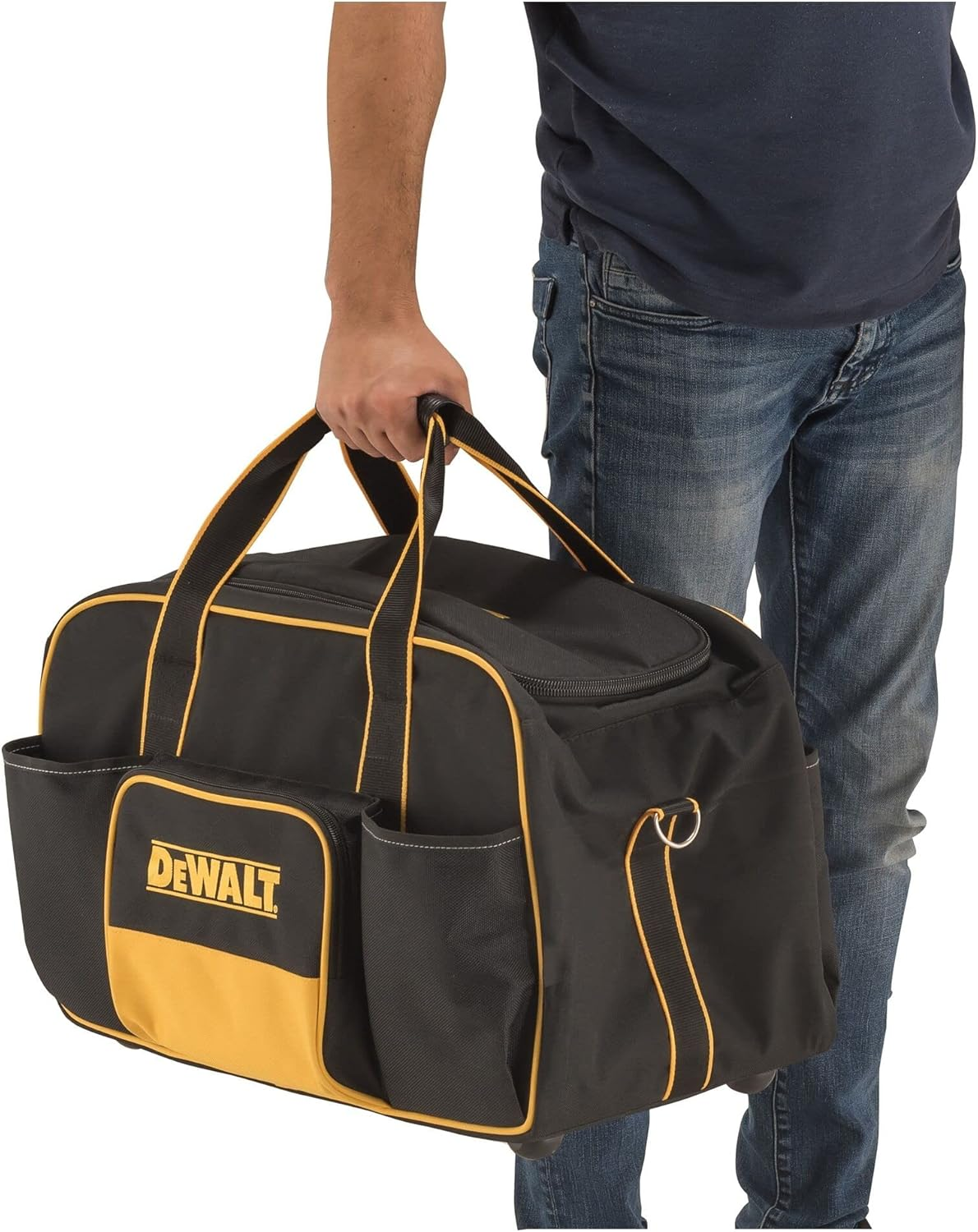 Dewalt 1200 Denier Multiple Pockets Nylon Duffle Bag with Heavy Duty Zip, 550 Mm Size image number 6