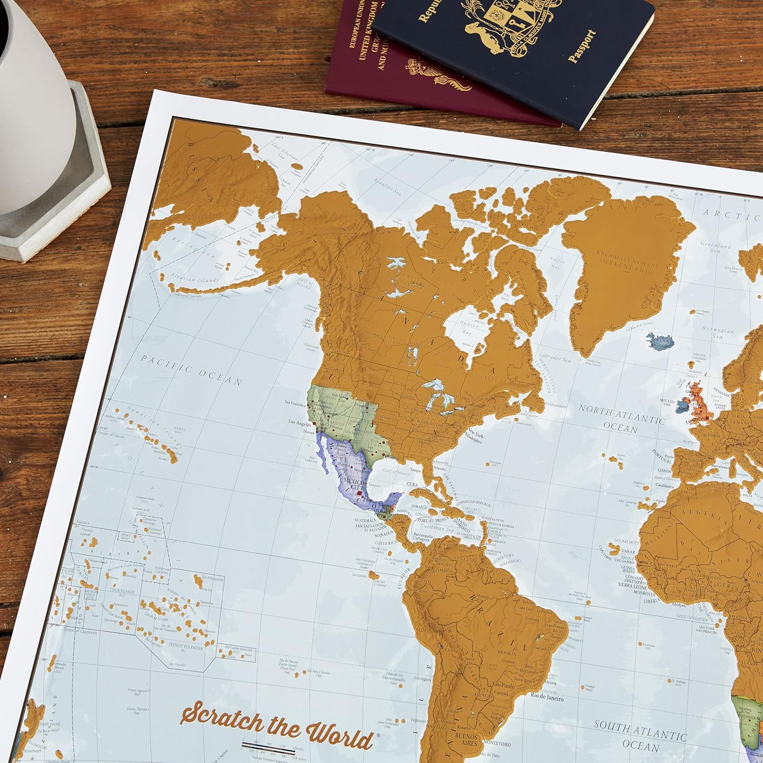 Scratch the World&reg; Travel Map - Scratch off World Map Poster - A2-59 X 42 Cm - Maps International - 50 Years + of Map Making image number 4