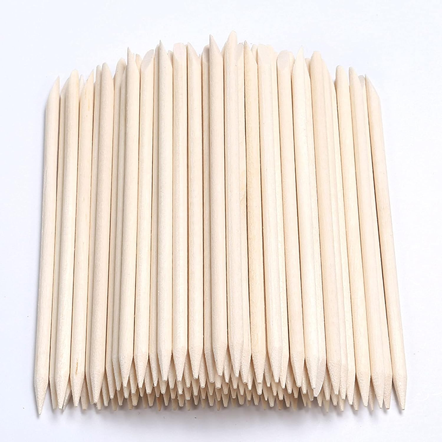 HOOMBOOM 100Pcs Orange Wood Sticks for Nails, Double Sided Cuticle Pusher Remover Nail Art Manicure Pedicure Tool for Manicure Pedicure image number 6