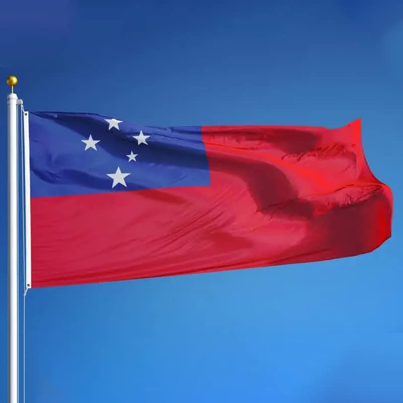 3X5Ft Outdoor Western Samoa Flag Samoan Flag Large，Samoan Flags Polyester with Brass Grommets 90X150Cm（35.4X59 In）, 100D Polyester, UV Resistant Outdoor/Indoor image number 5