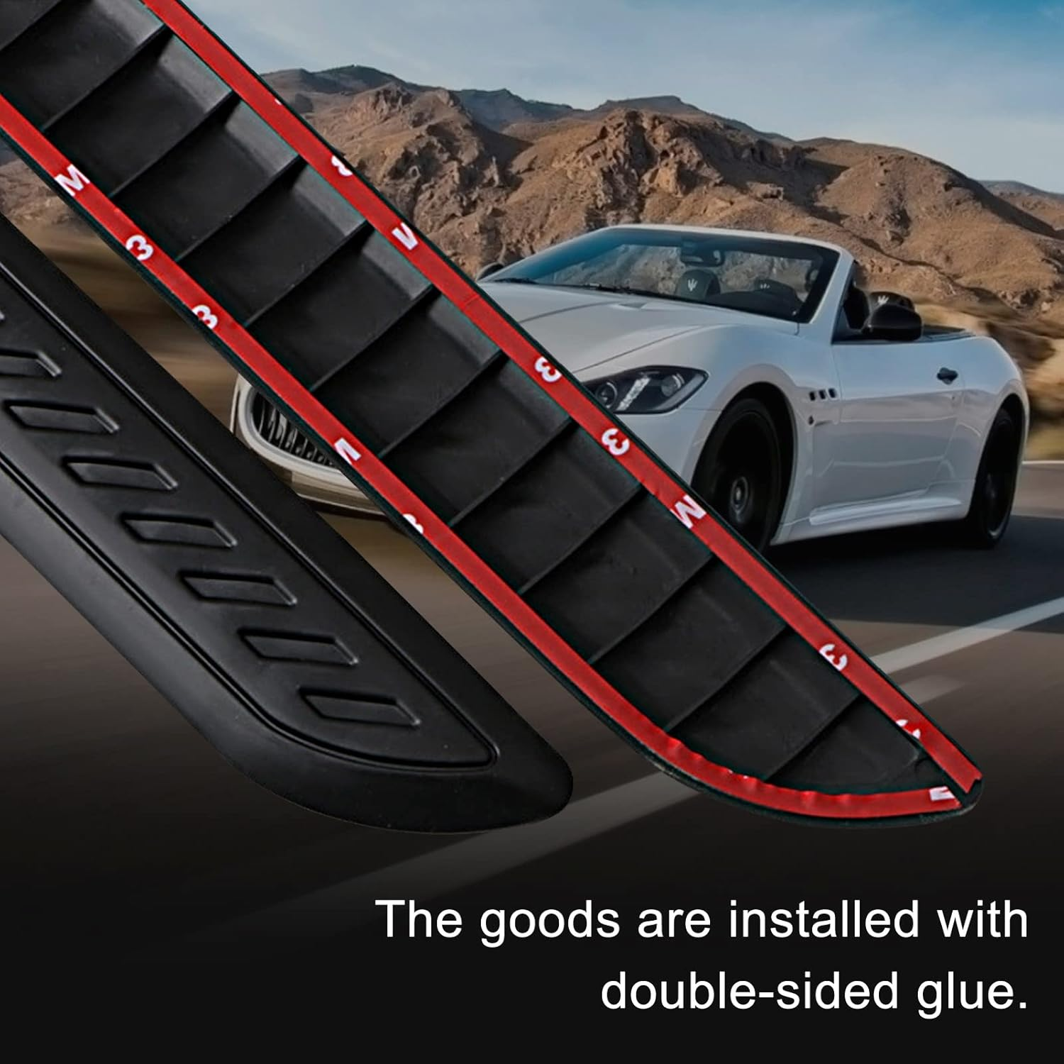 Yonput 2 Pieces Car Bumper Anti-Wear Protection Strip, 15.7In Car Body Bumper PVC Anti-Scratch Anti-Collision Protection Strip, Car Universal Protector Strip, Suitable for Most Cars (Black) image number 2